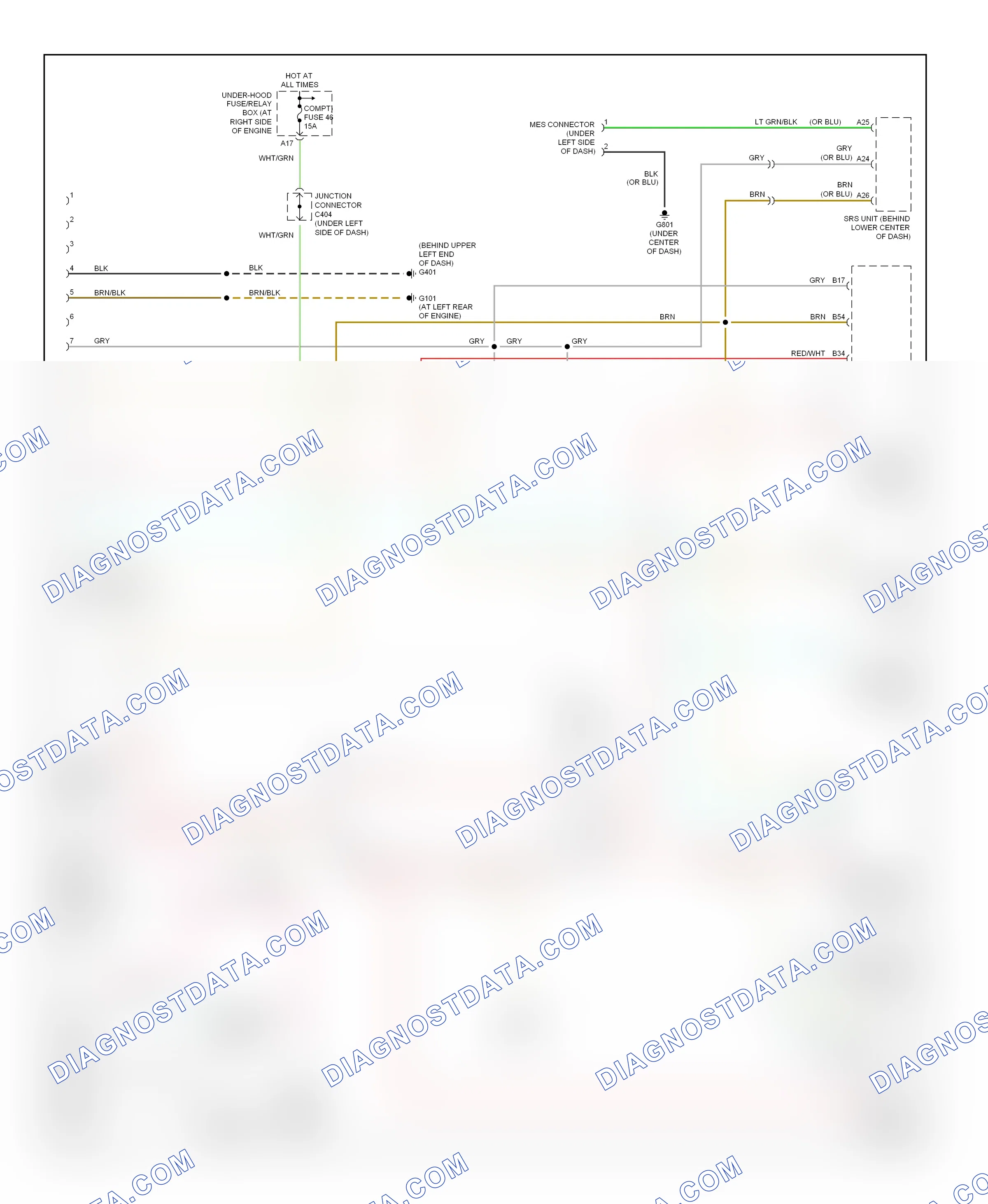Computer data lines — Computer data lines circuit — Computer data lines circuit. Acura MDX I (2000-2006)