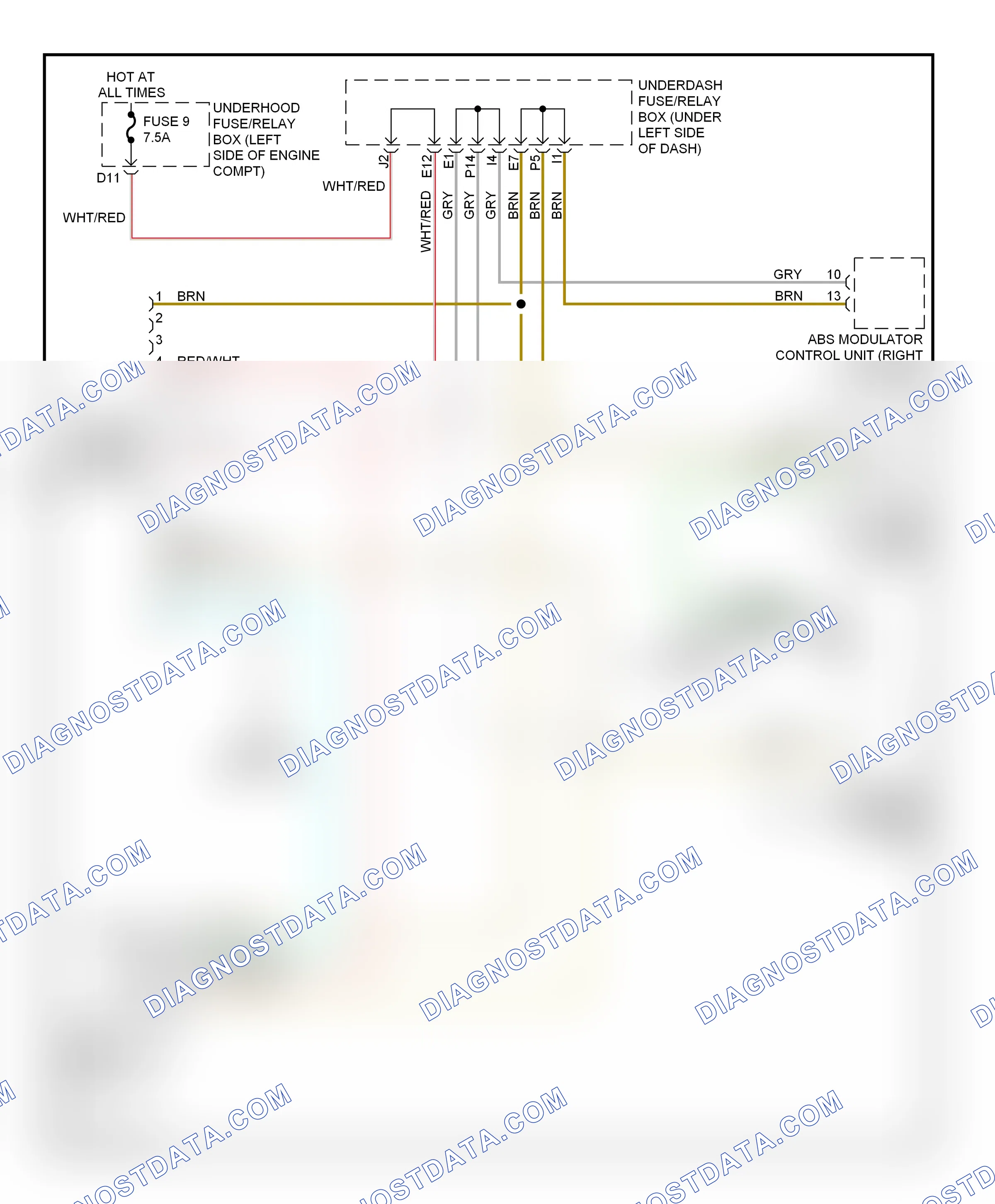 Computer data lines — Computer data lines circuit — Computer data lines circuit. Acura RSX I (2001-2004)