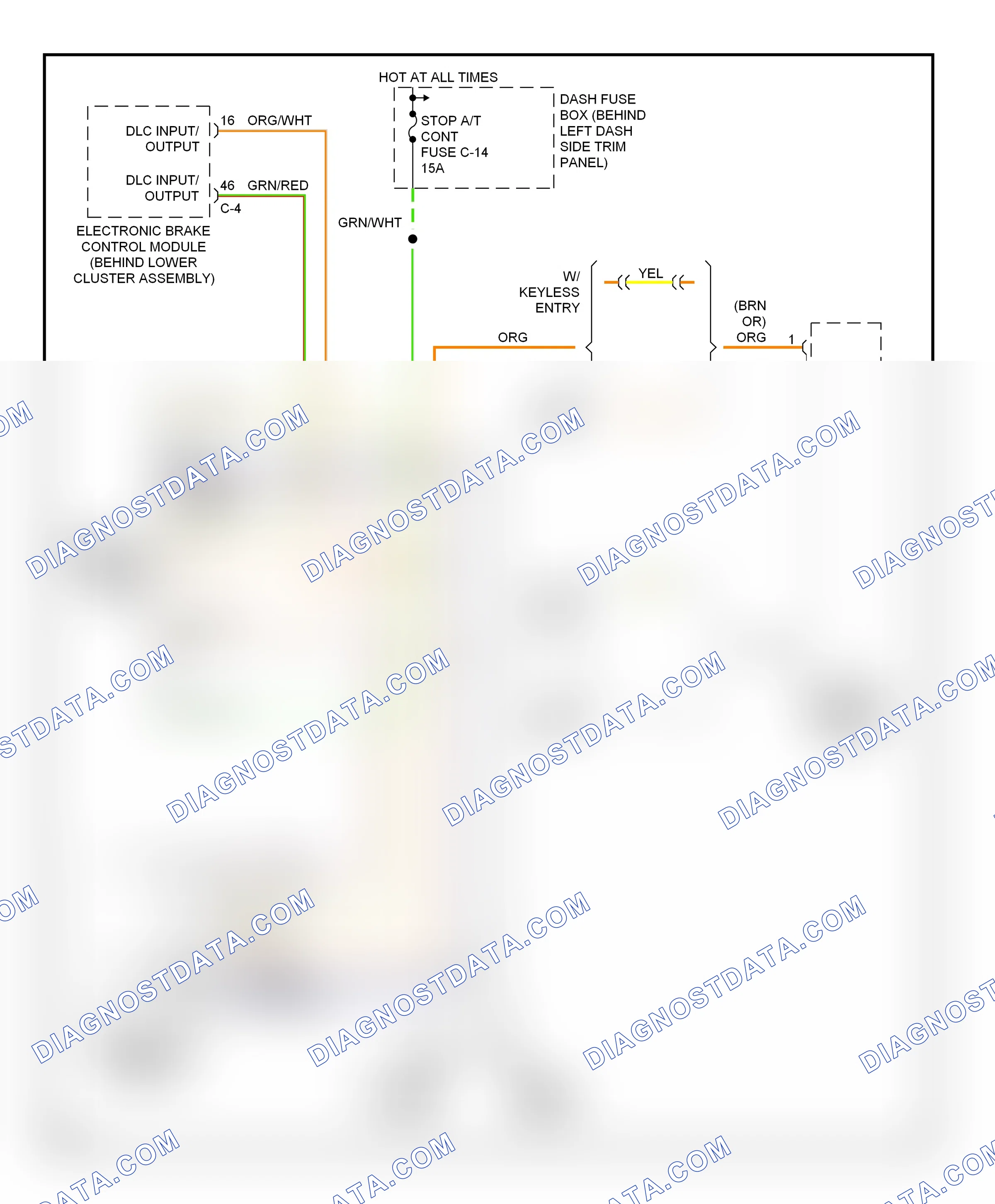Computer data lines — Computer data lines circuit — Computer data lines circuit. Acura SLX I (1995-1999)