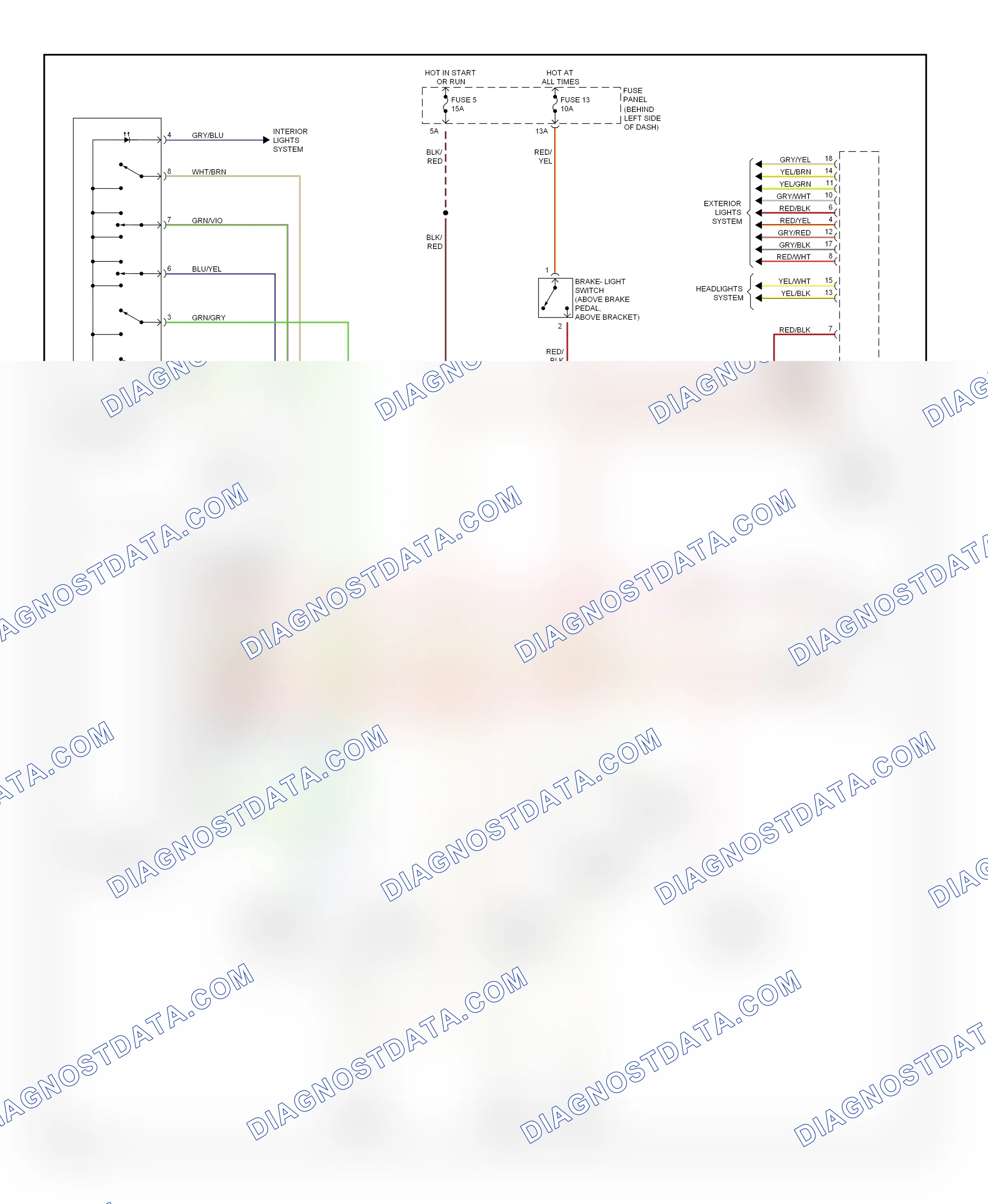 Instrument cluster — Auto check system circuit — Auto check system circuit. Audi A4 B5 facelift (1999-2001)