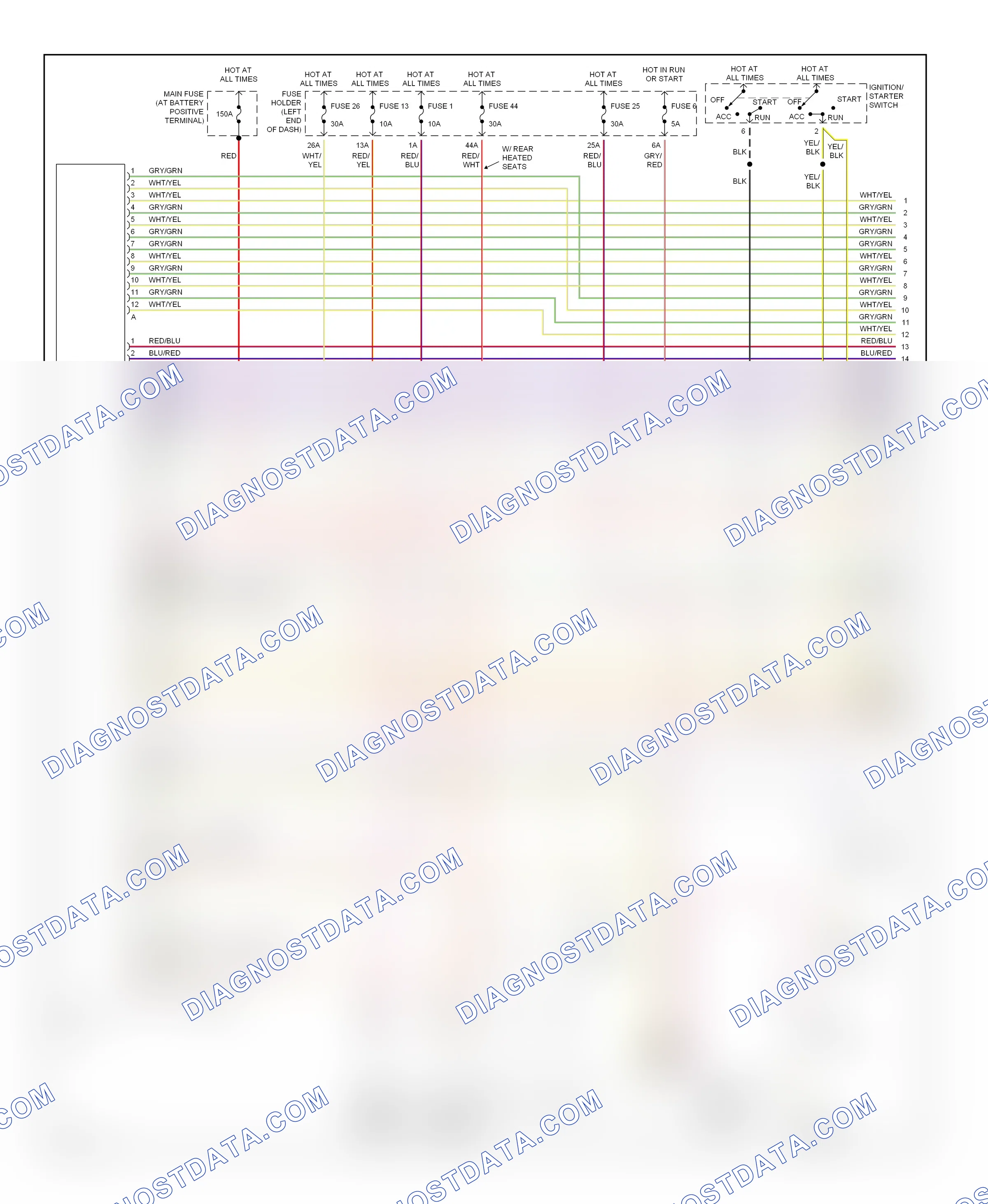 Air conditioning — Automatic a/c circuit — Automatic a/c circuit (1 of 2). Audi A4 B6 (2000-2006)