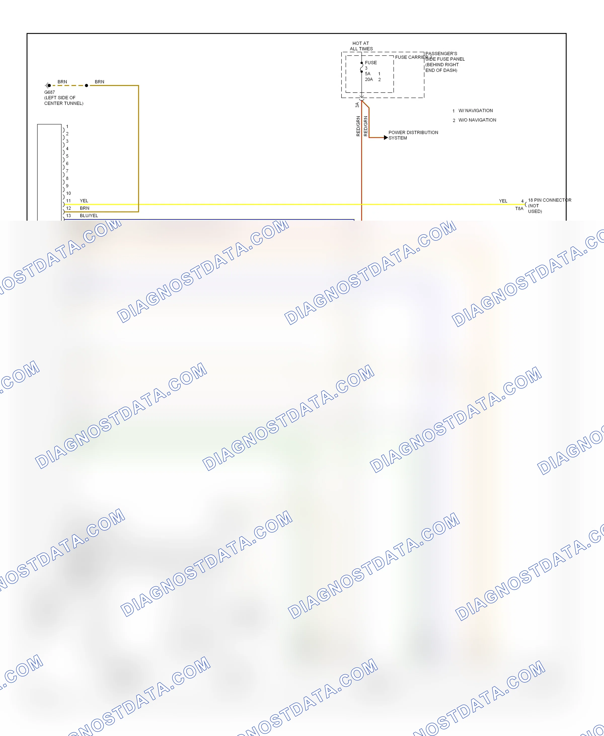 Instrument cluster — Front information display control module circuit, basic — Front information display control module circuit, basic. Audi A4 B8 (2007-2012)