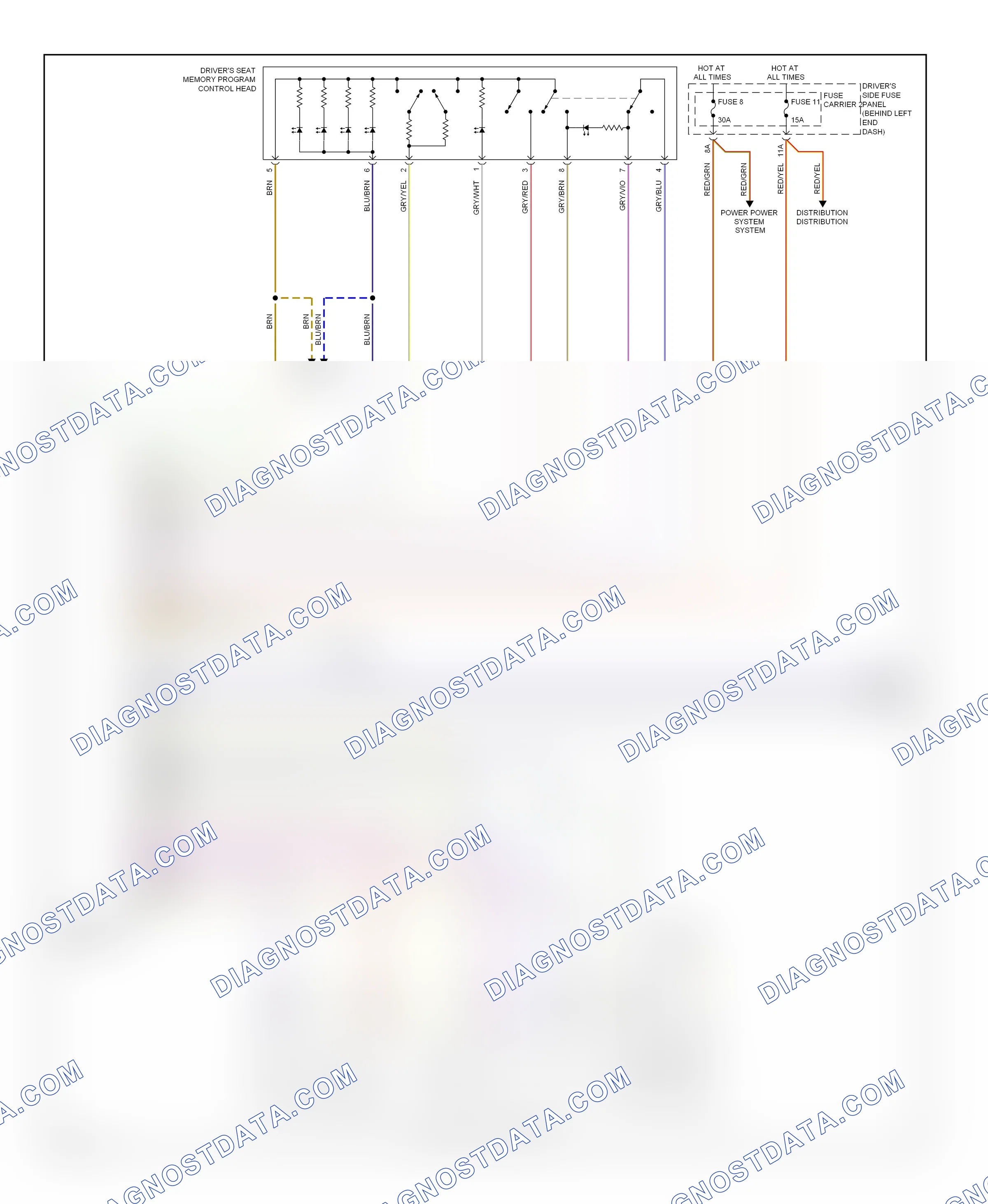 Memory systems — Memory systems circuit — Memory systems circuit (2 of 3). Audi A4 B8 (2007-2012)
