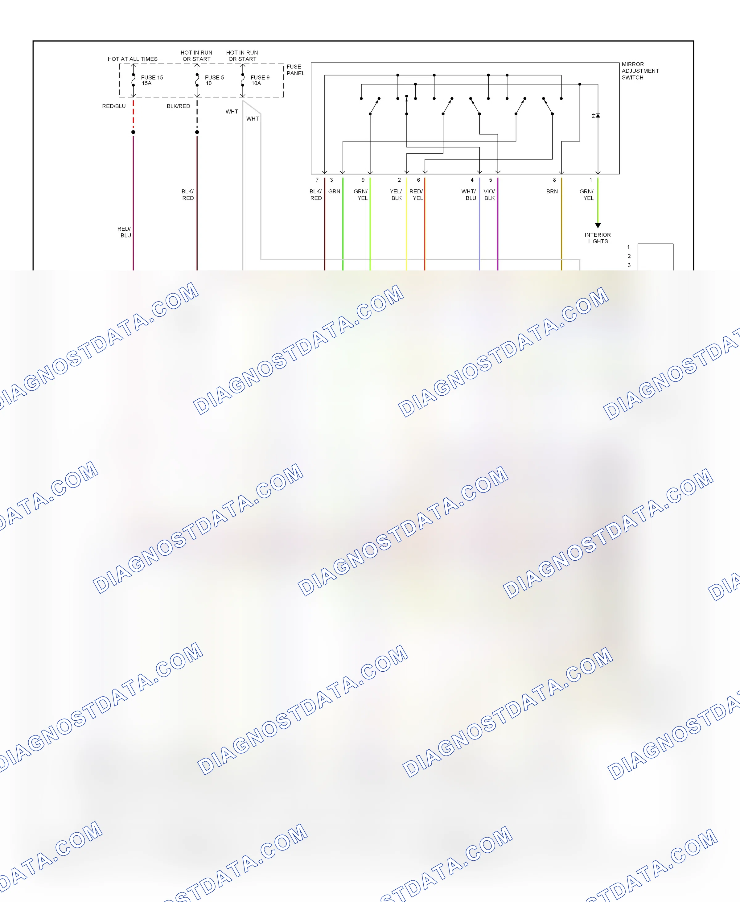 Memory systems — Memory mirrors circuit — Memory mirrors circuit. Audi A6 C5 (1997-2001)