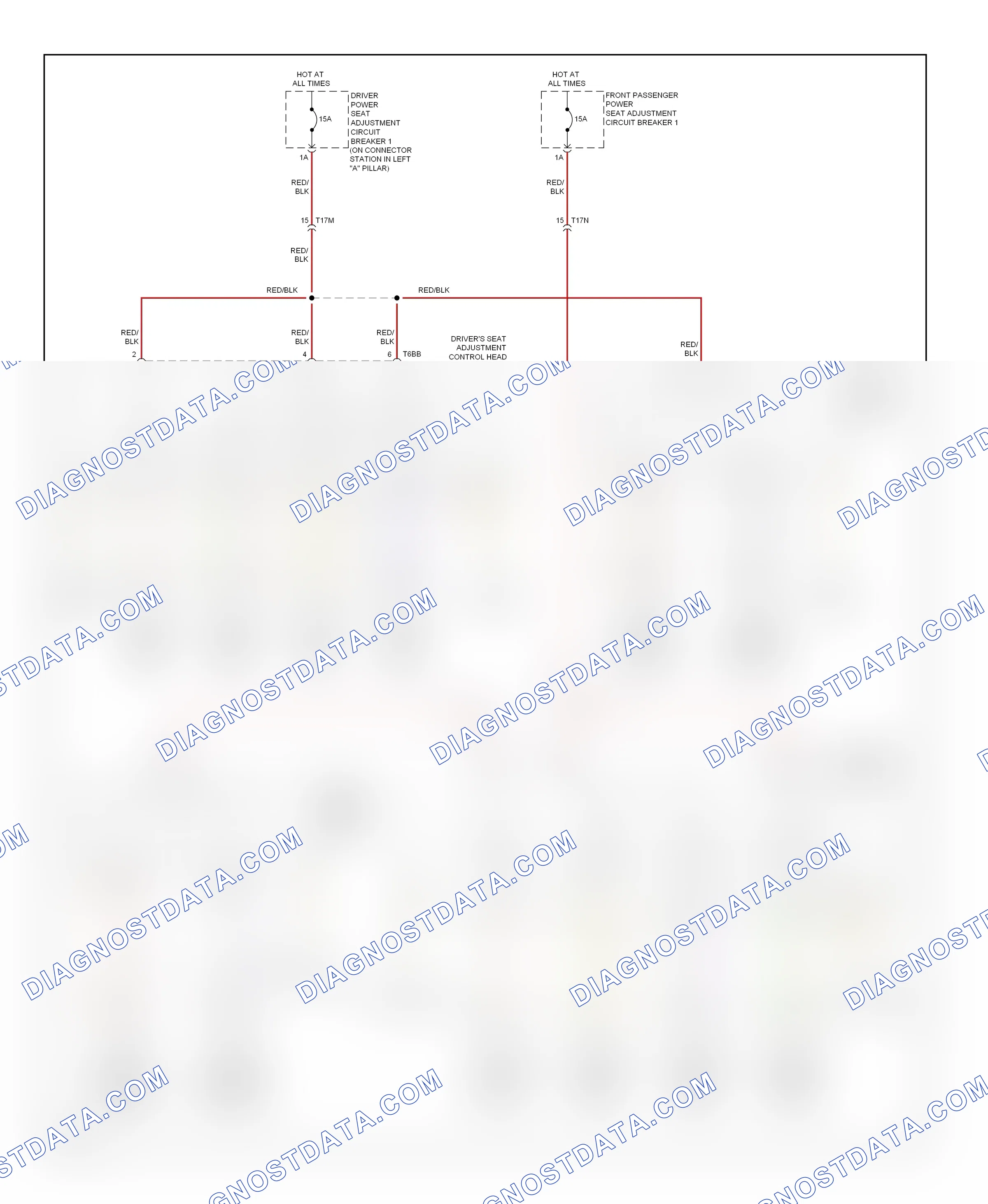 Power seats — Power seats circuit — Power seats circuit. Audi A6 C7 (2011-2014)