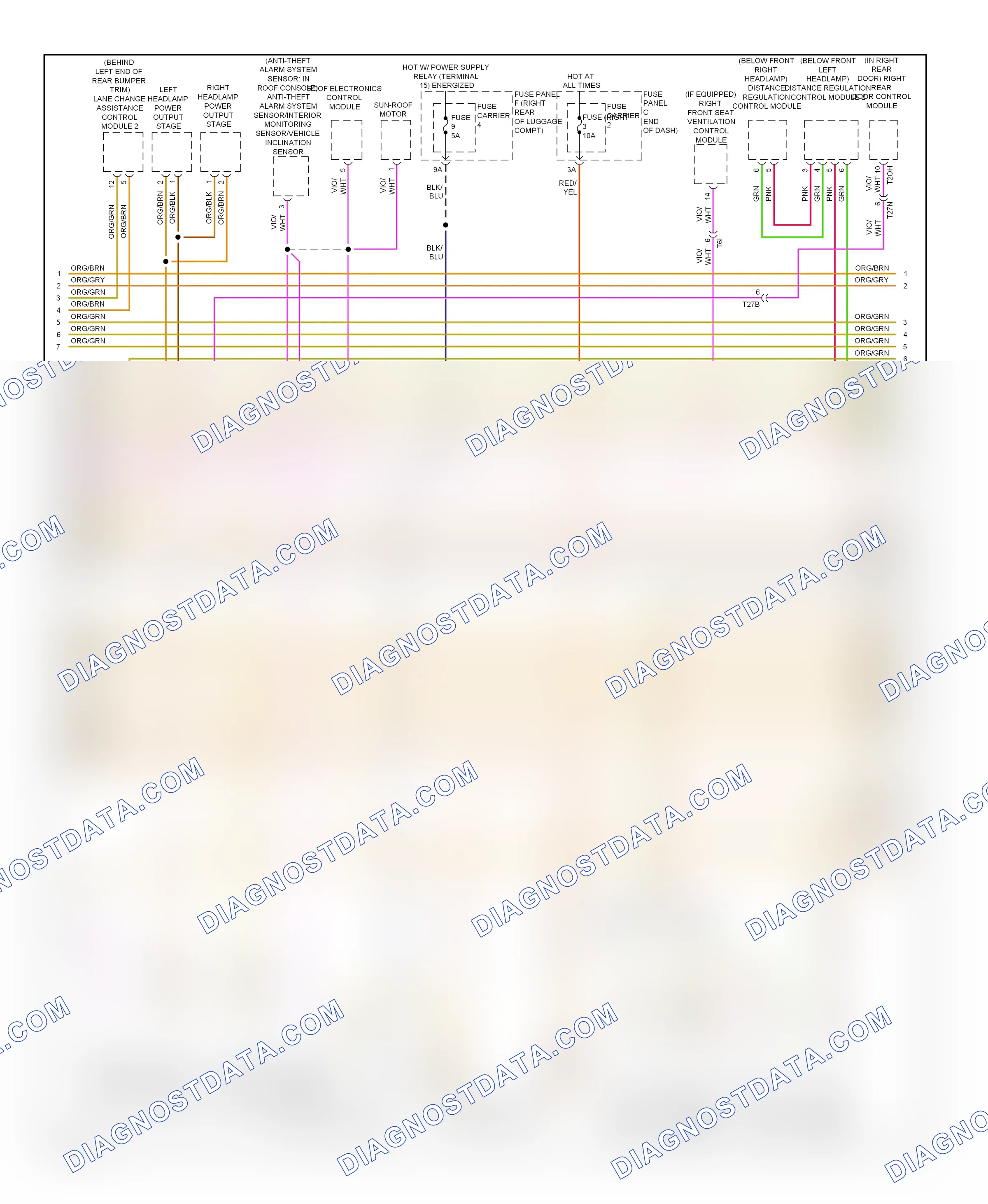 Computer data lines — Computer data lines circuit — Computer data lines circuit (3 of 4). Audi A7 I (2010-2014)