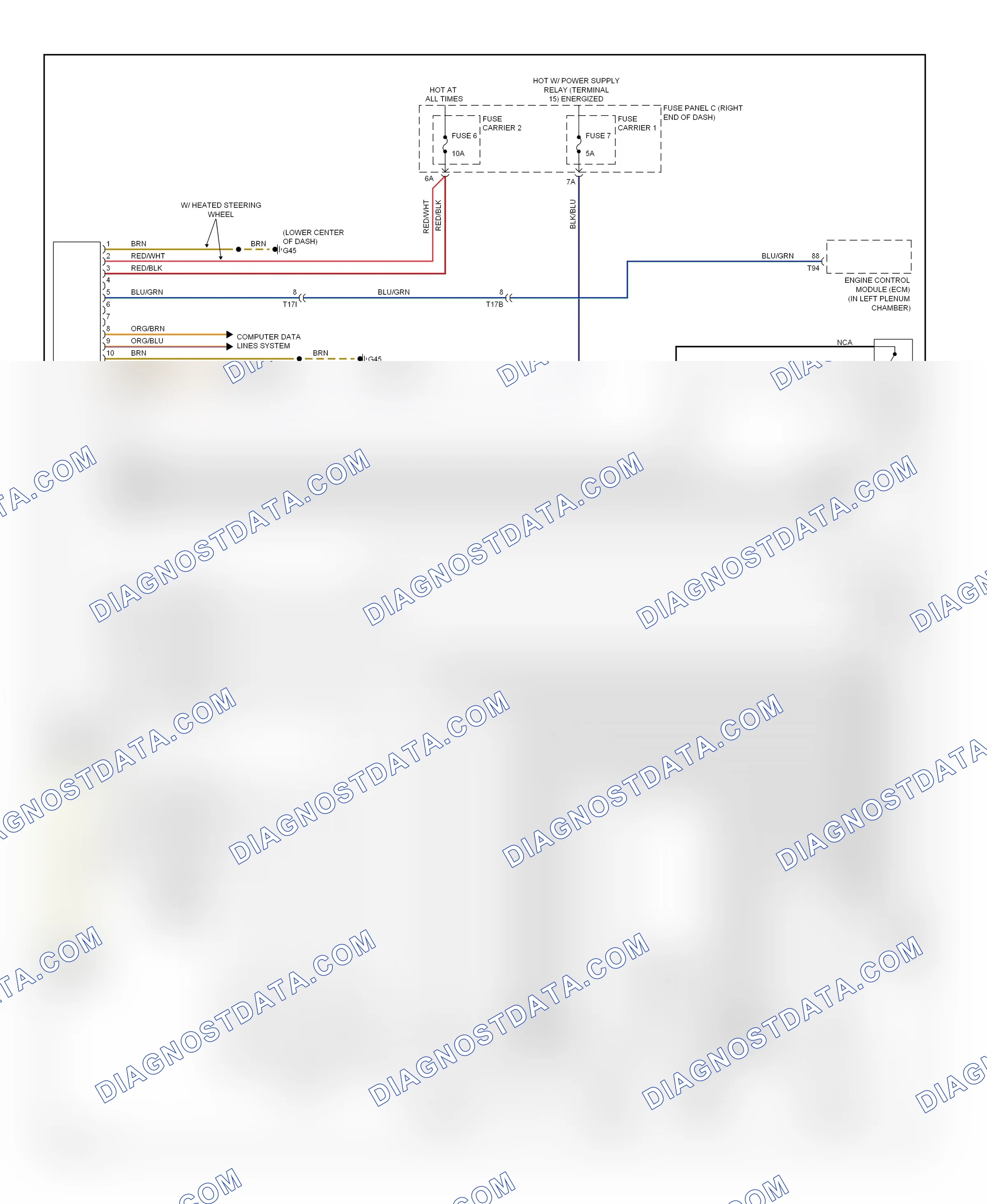 Electronic power steering — Steering column electronic systems control module circuit — Steering column electronic systems control module circuit. Audi A7 I (2010-2014)