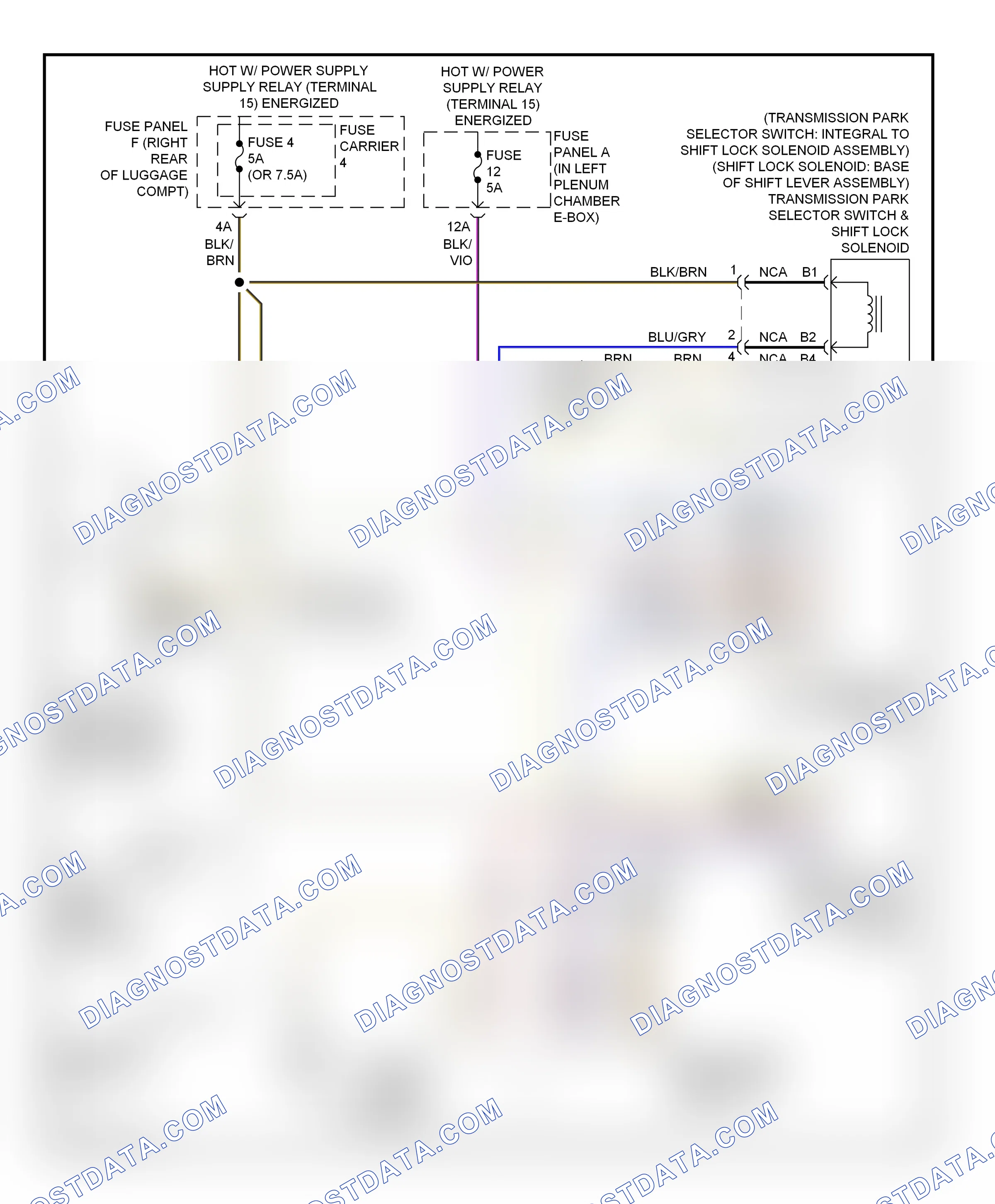 Shift interlock — Shift interlock circuit — Shift interlock circuit. Audi A7 I (2010-2014)