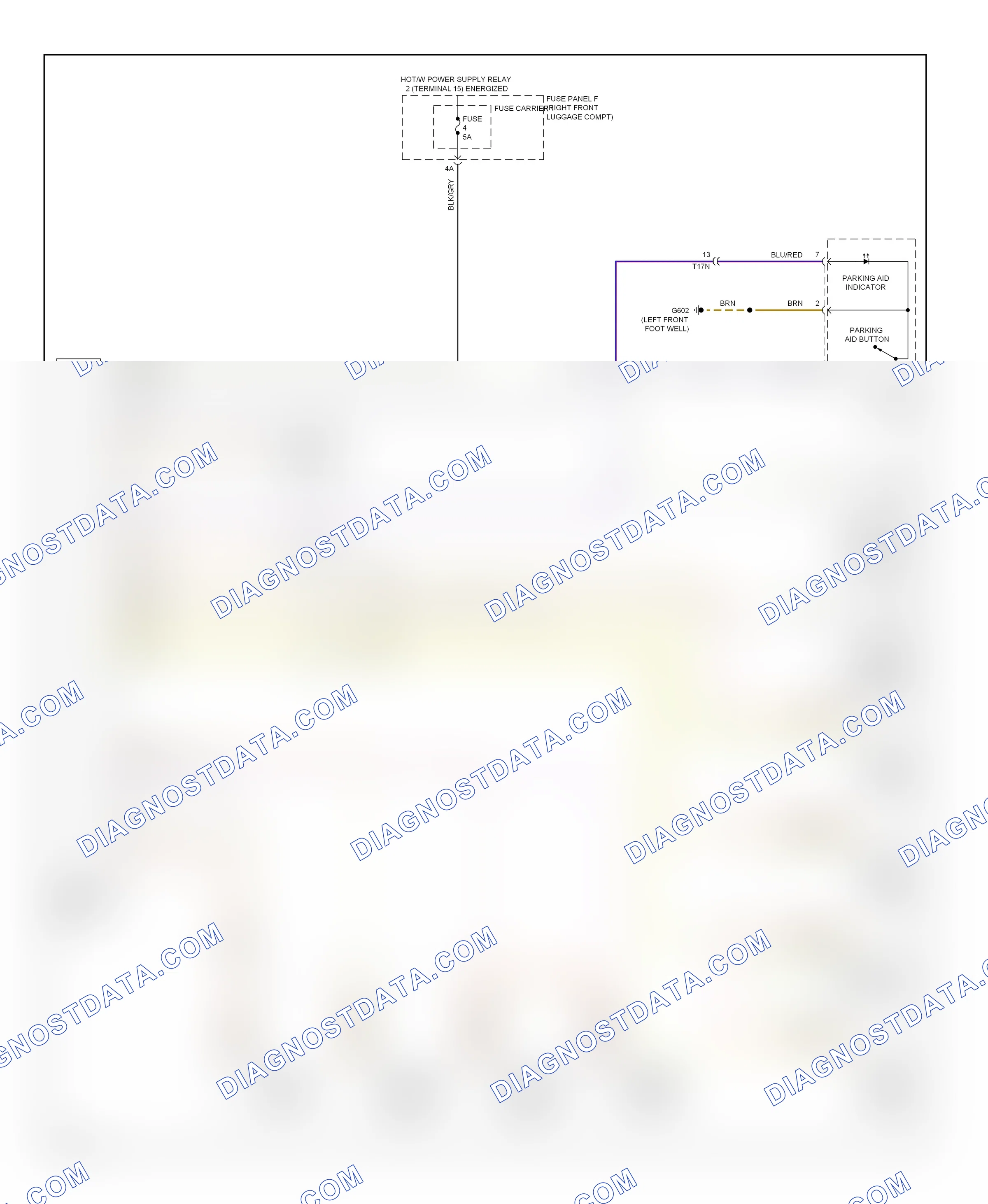 Navigation — Parking assistant circuit — Parking assistant circuit. Audi A8 D4 (2010-2014)