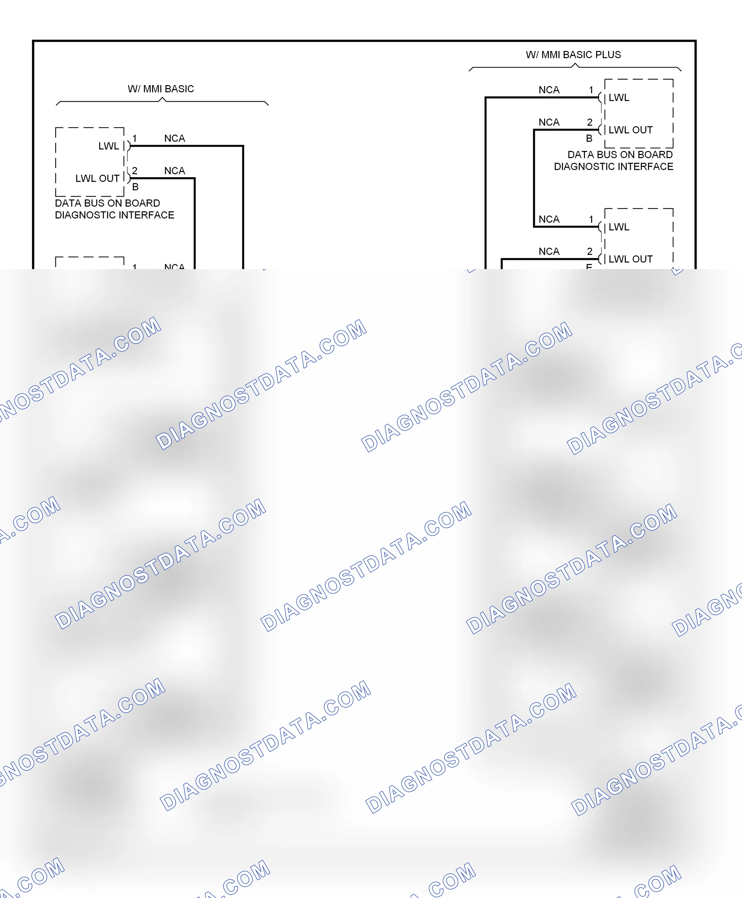 Radio — Most data bus circuit, basic & basic plus — Most data bus circuit, basic & basic plus. Audi Q7 4L facelift (2009-2015)