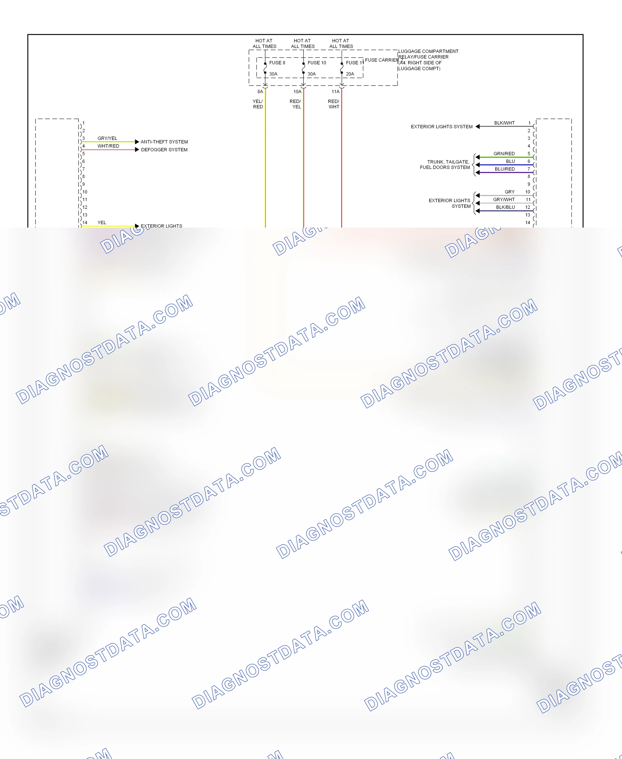 Body control modules — Comfort system central control module circuit — Comfort system central control module circuit. Audi S4 B8 (2008-2011)