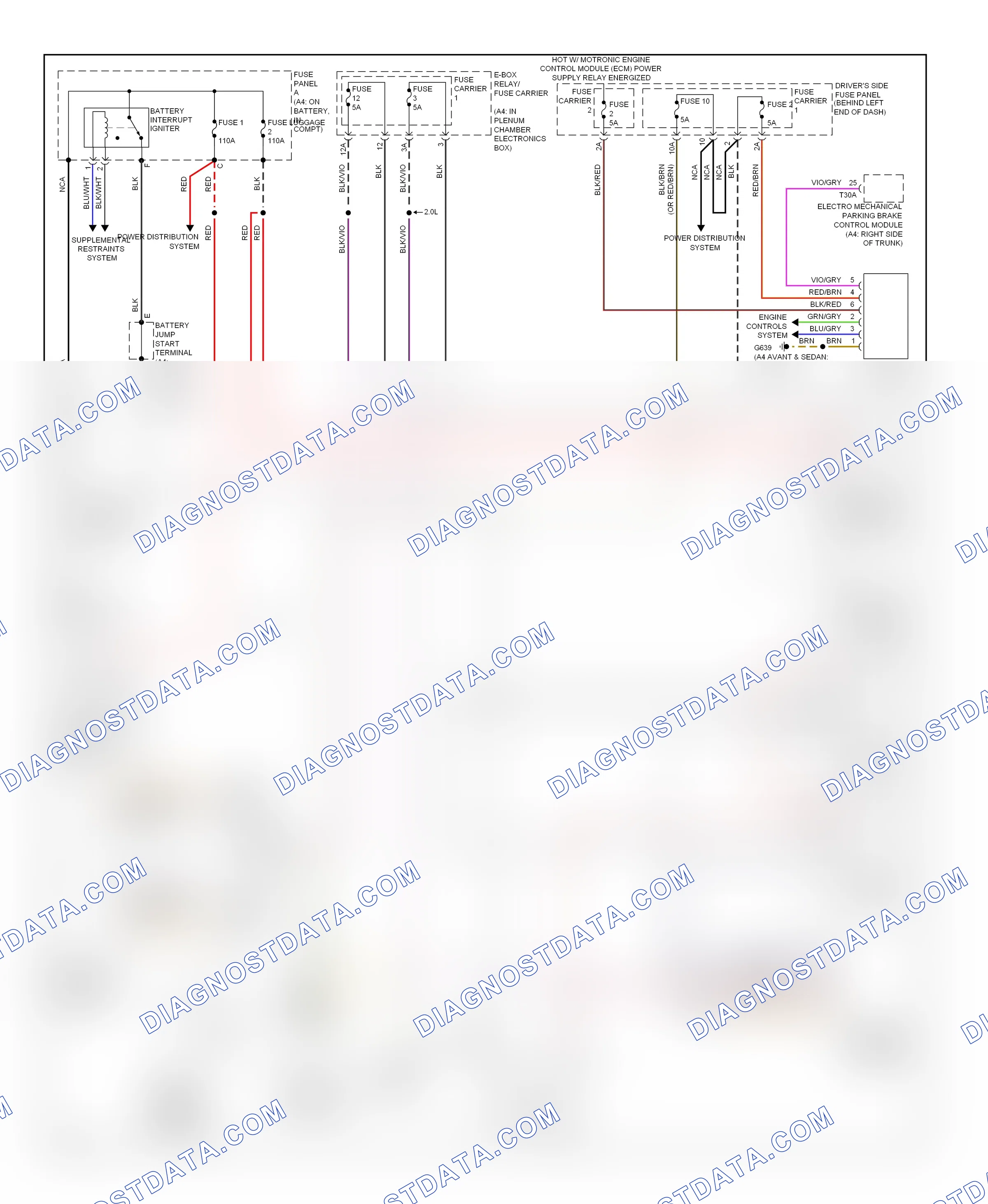 Starting/charging — Starting circuit — Starting circuit. Audi S4 B8 (2008-2011)