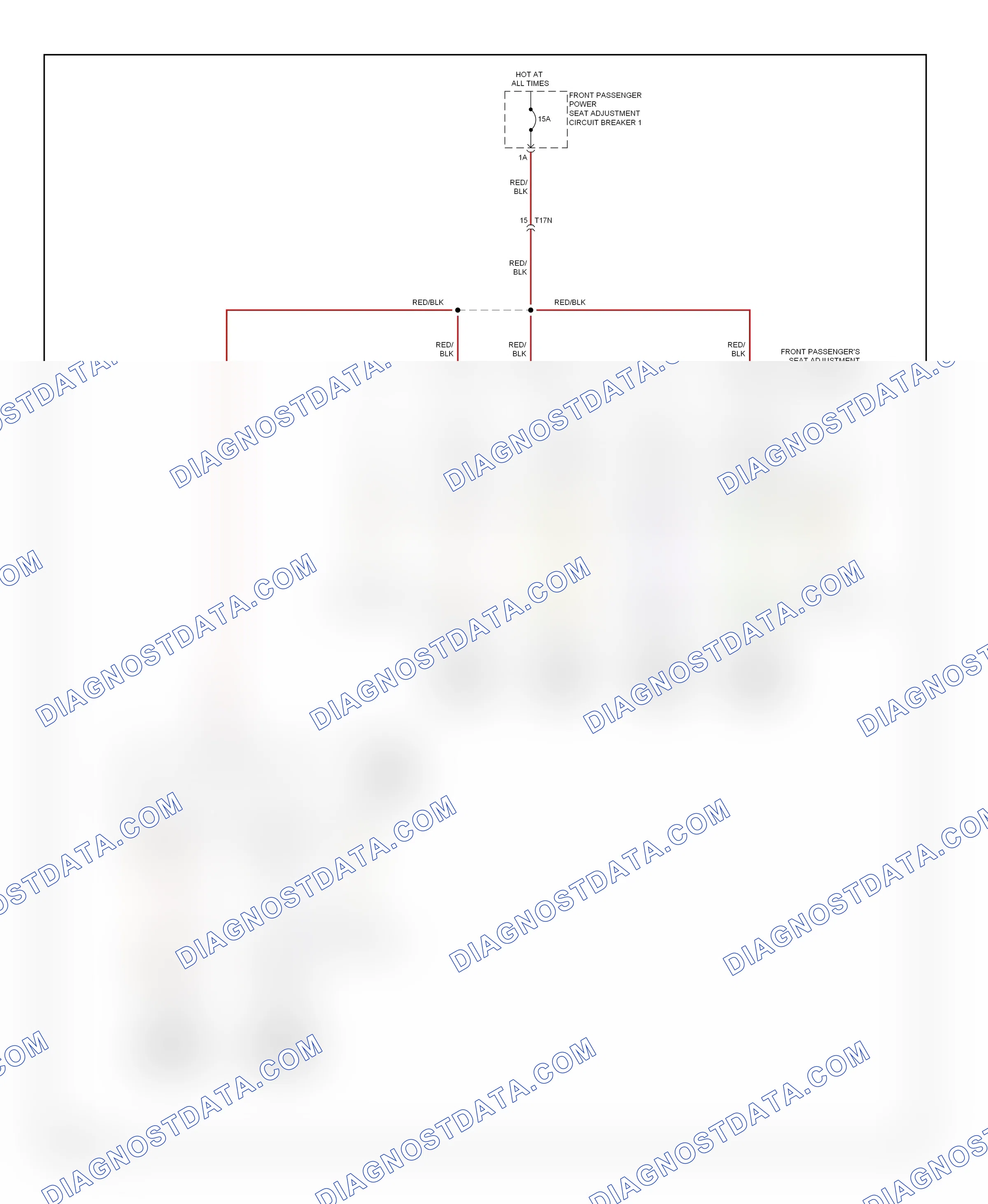 Power seats — Power seats circuit — Power seats circuit. Audi S6 C7 (2012-2014)
