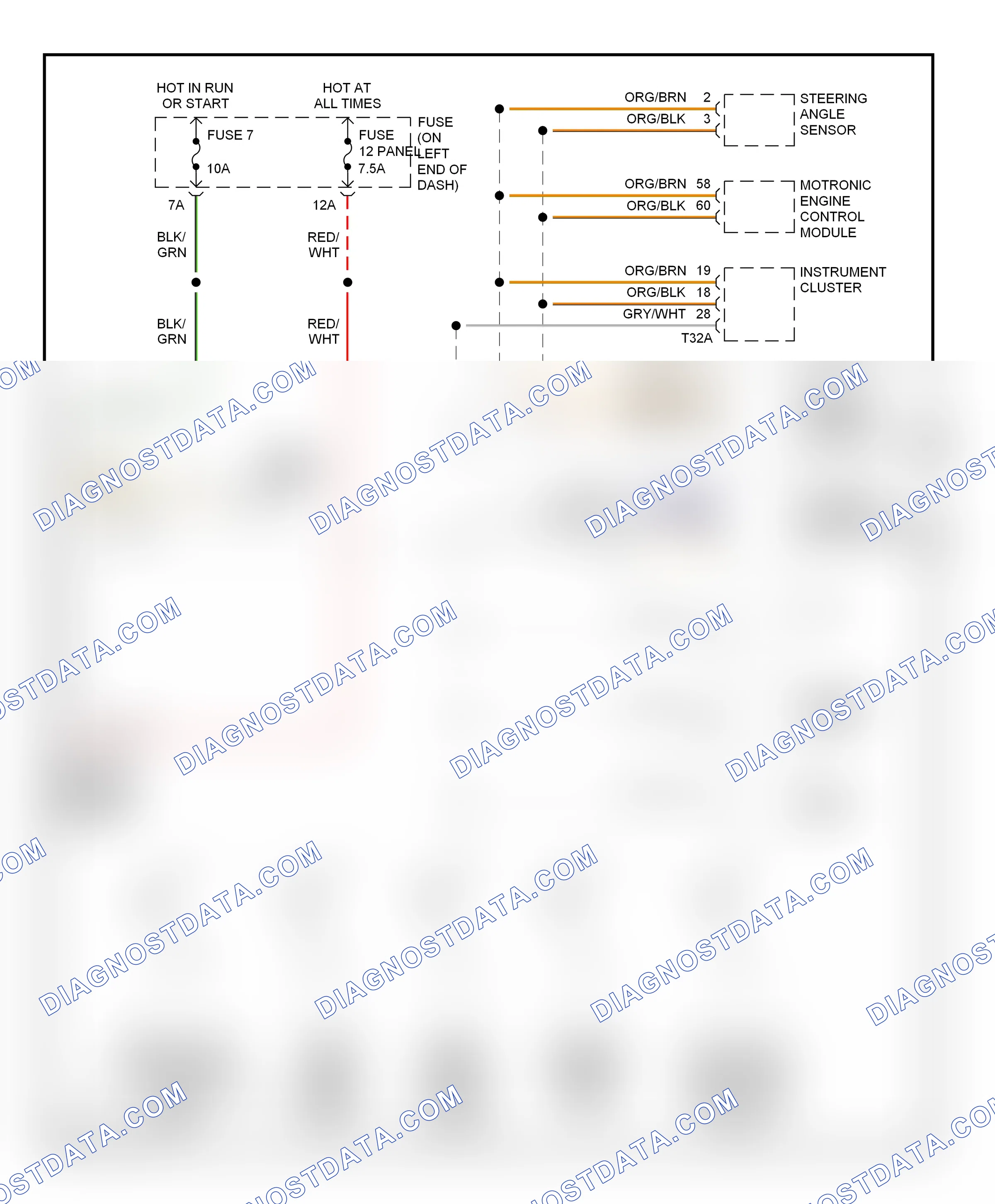Computer data lines — Computer data lines circuit — Computer data lines circuit. Audi TT 8N (1998-2003)