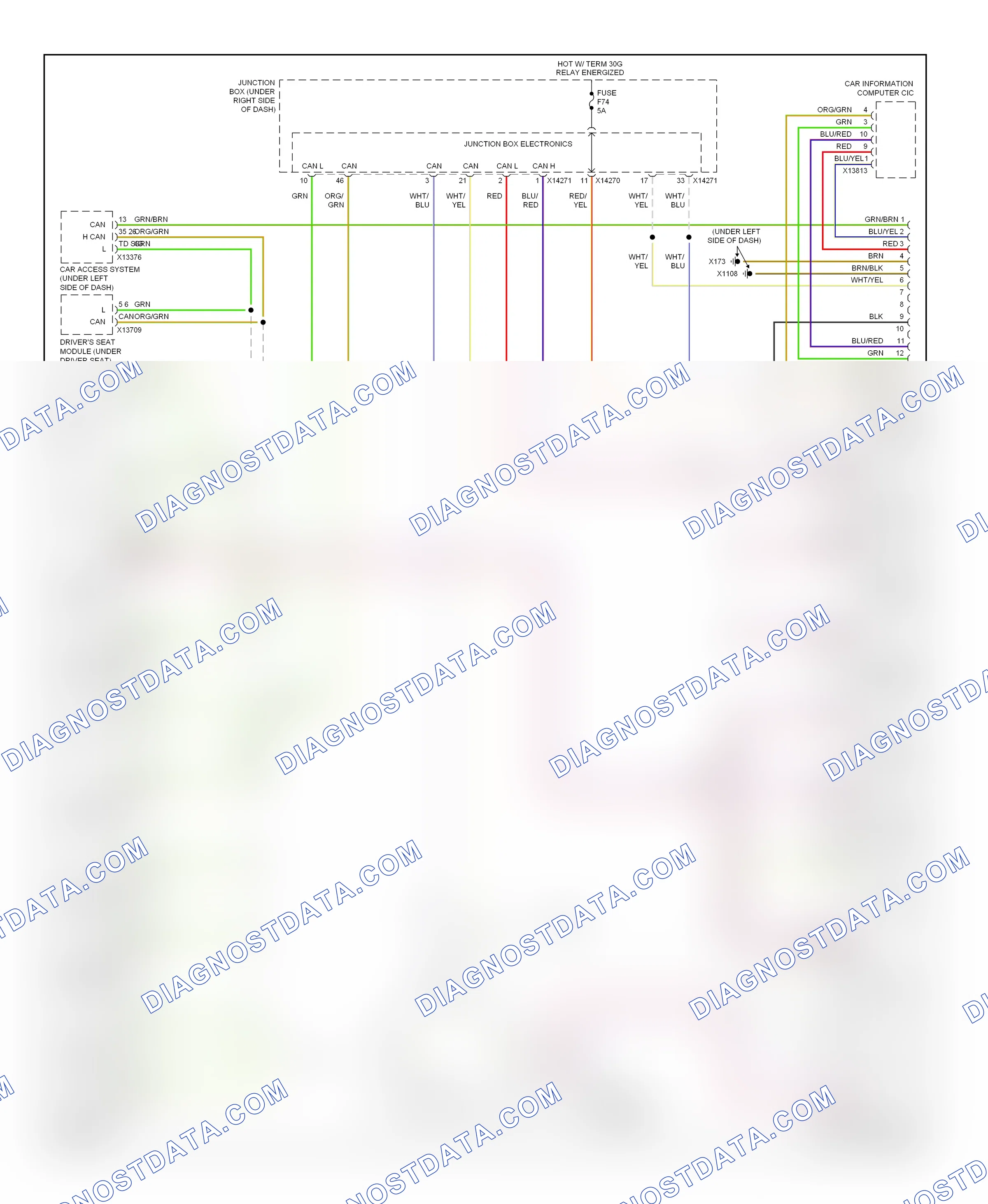 Computer data lines — Computer data lines circuit — Computer data lines circuit. BMW 1 series E81/E82/E87/E88 facelift (2007-2011)