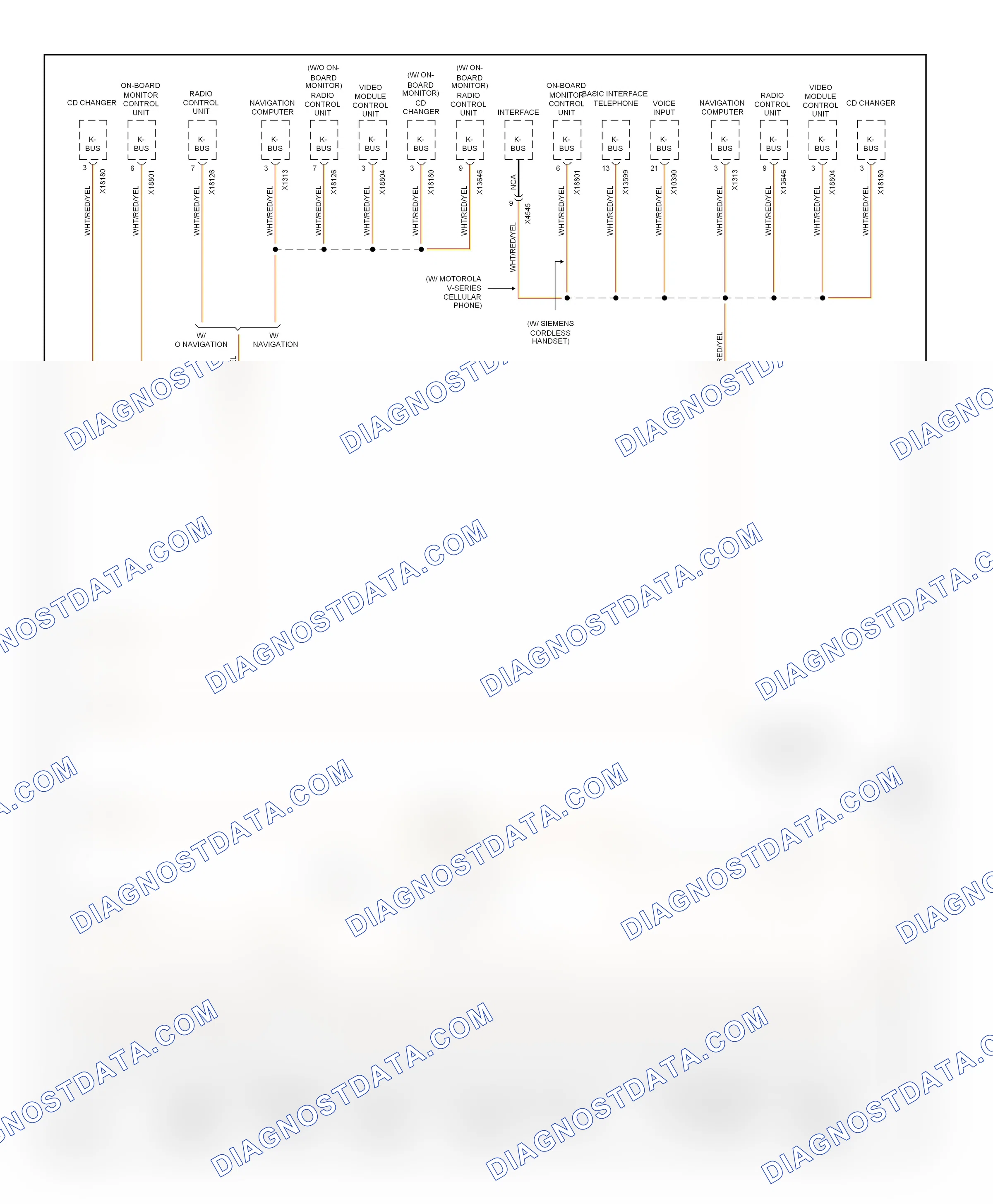 Computer data lines — Computer data lines circuit — Computer data lines circuit (2 of 2). BMW 3 series E46 (1998-2003)
