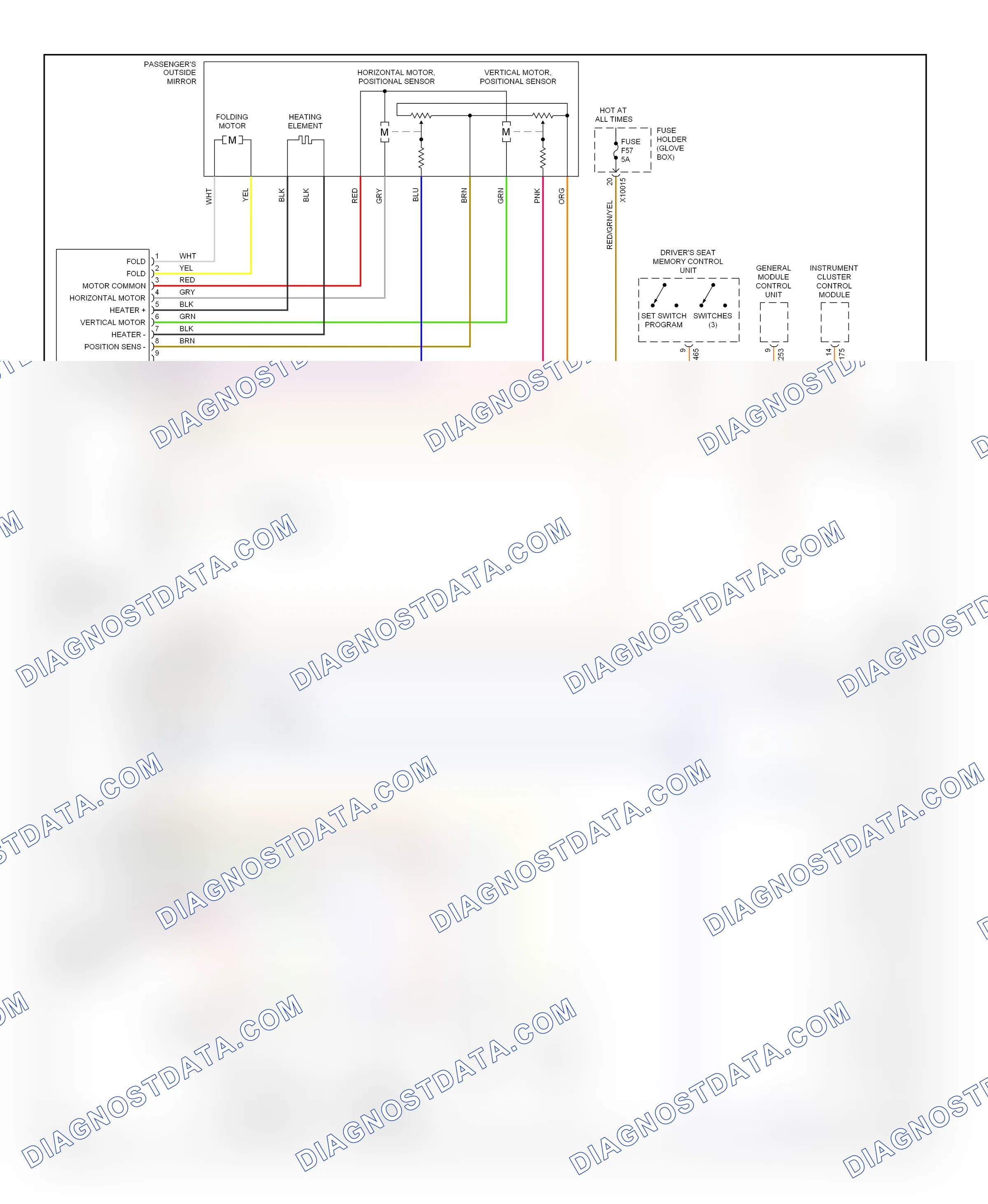Memory systems — Memory mirrors circuit — Memory mirrors circuit. BMW 3 series E46 (1998-2003)