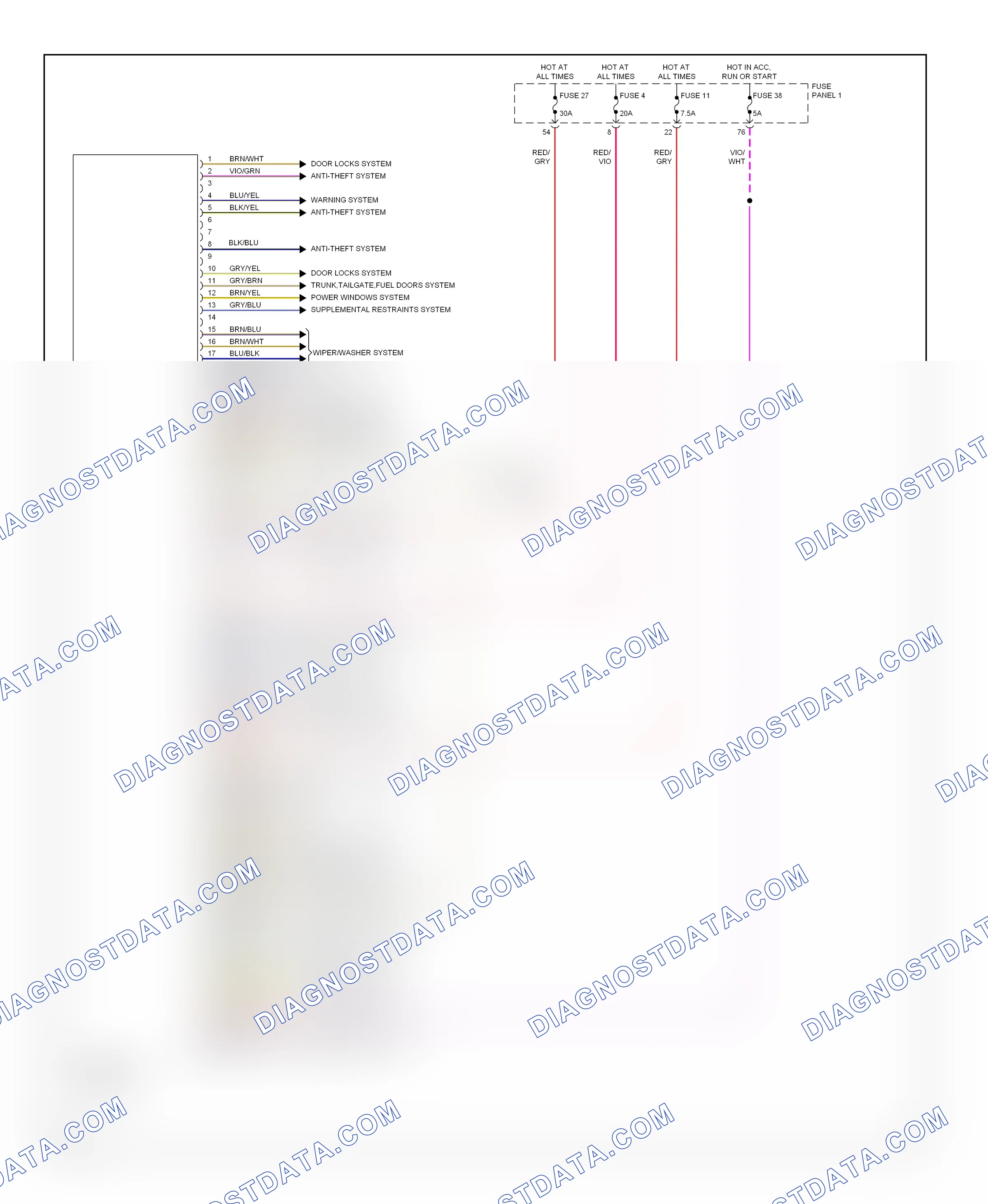 Body control modules — General module circuit — General module circuit. BMW 5 series E39 (1995-2000)