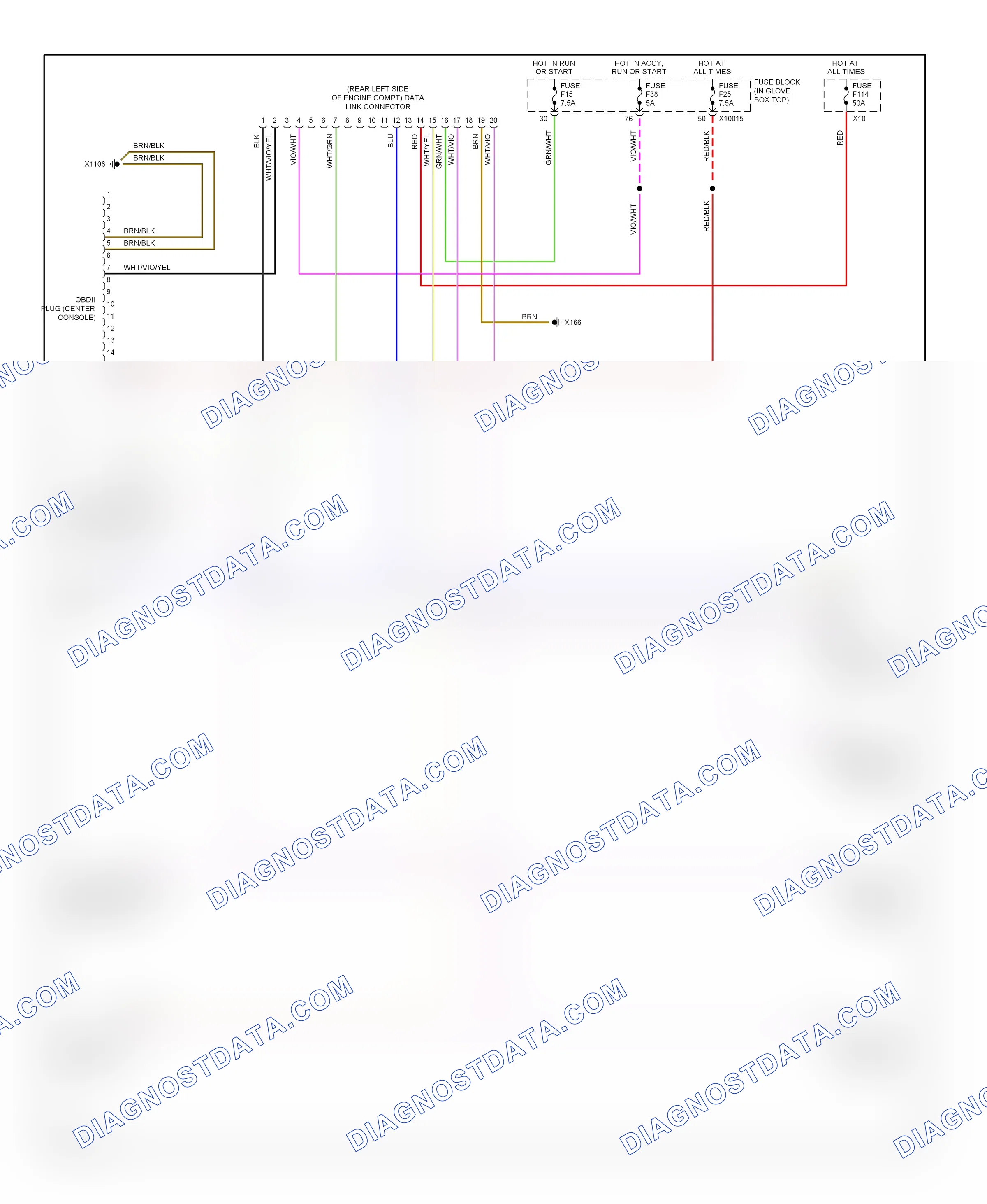 Computer data lines — Computer data lines circuit — Computer data lines circuit. BMW 5 series E39 (1995-2000)