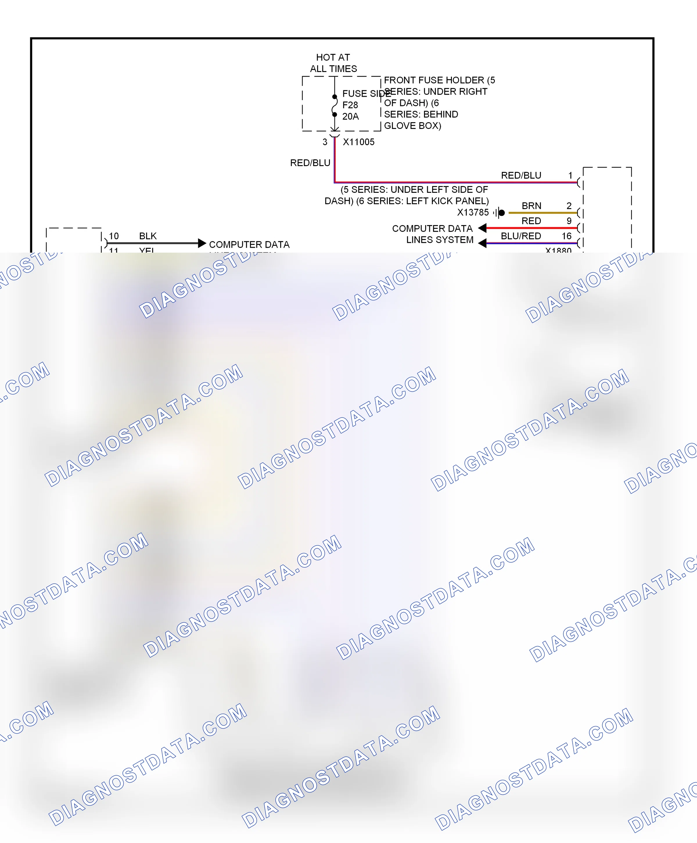 Memory systems — Steering column memory circuit — Steering column memory circuit. BMW 5 series E60/E61 facelift (2007-2010)
