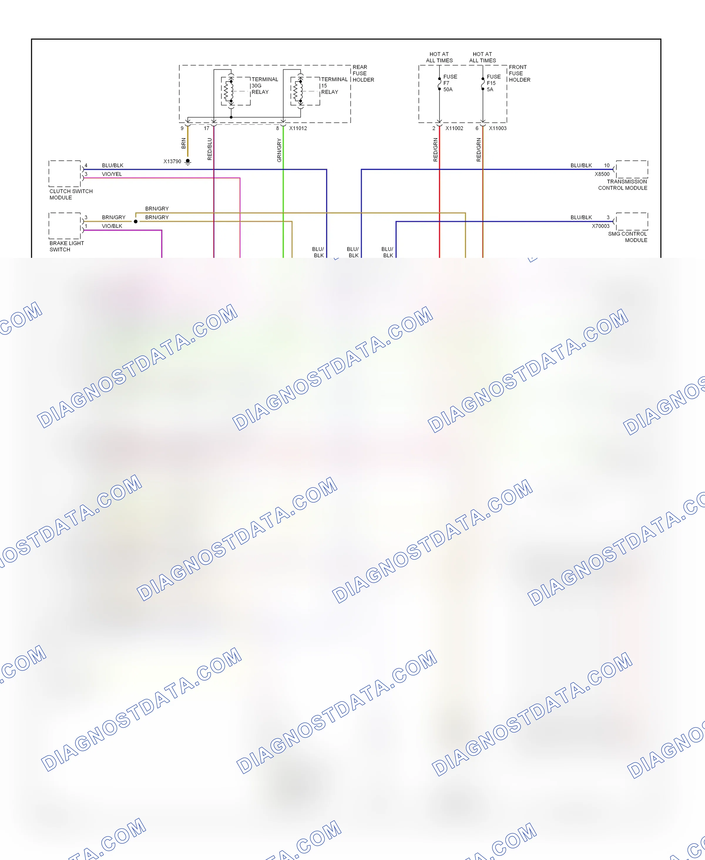 Anti-theft — Access/start circuit — Access/start circuit. BMW 5 series E60/E61 (2002-2007)