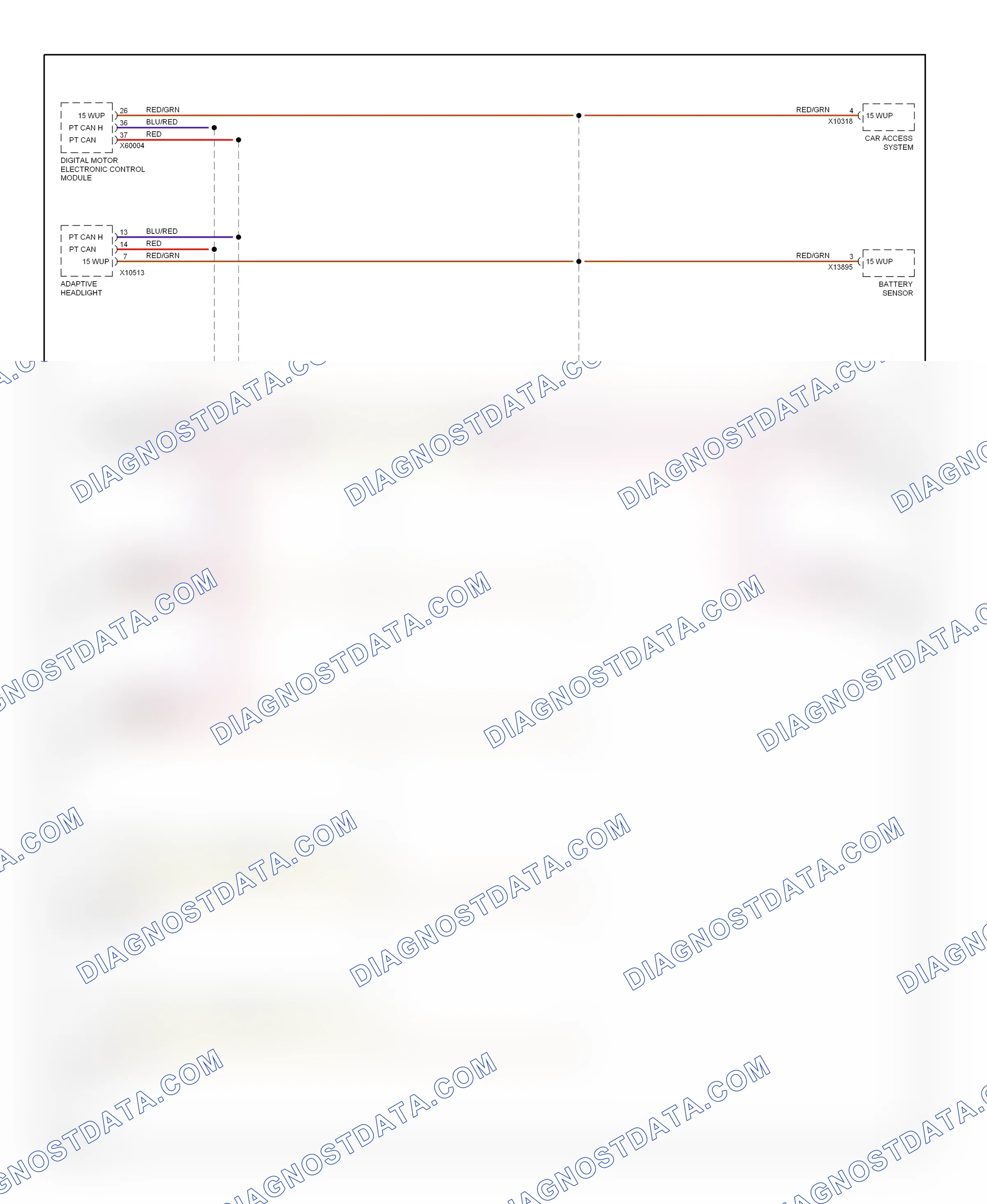 Computer data lines — Data bus circuit — Data bus circuit (1 of 3). BMW 5 series E60/E61 (2002-2007)