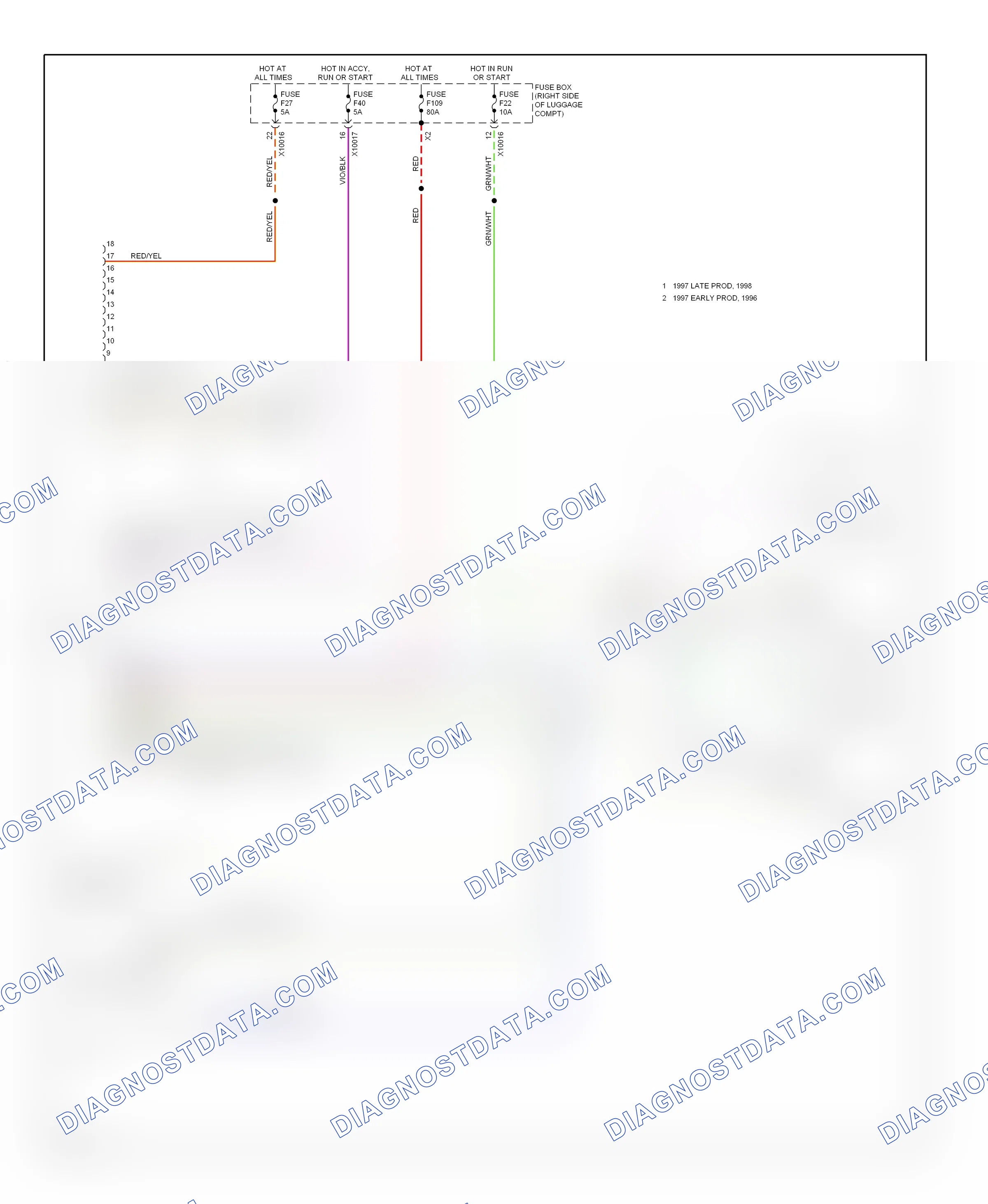 Computer data lines — Data link connector circuit — Data link connector circuit. BMW 7 series E38 (1994-1998)