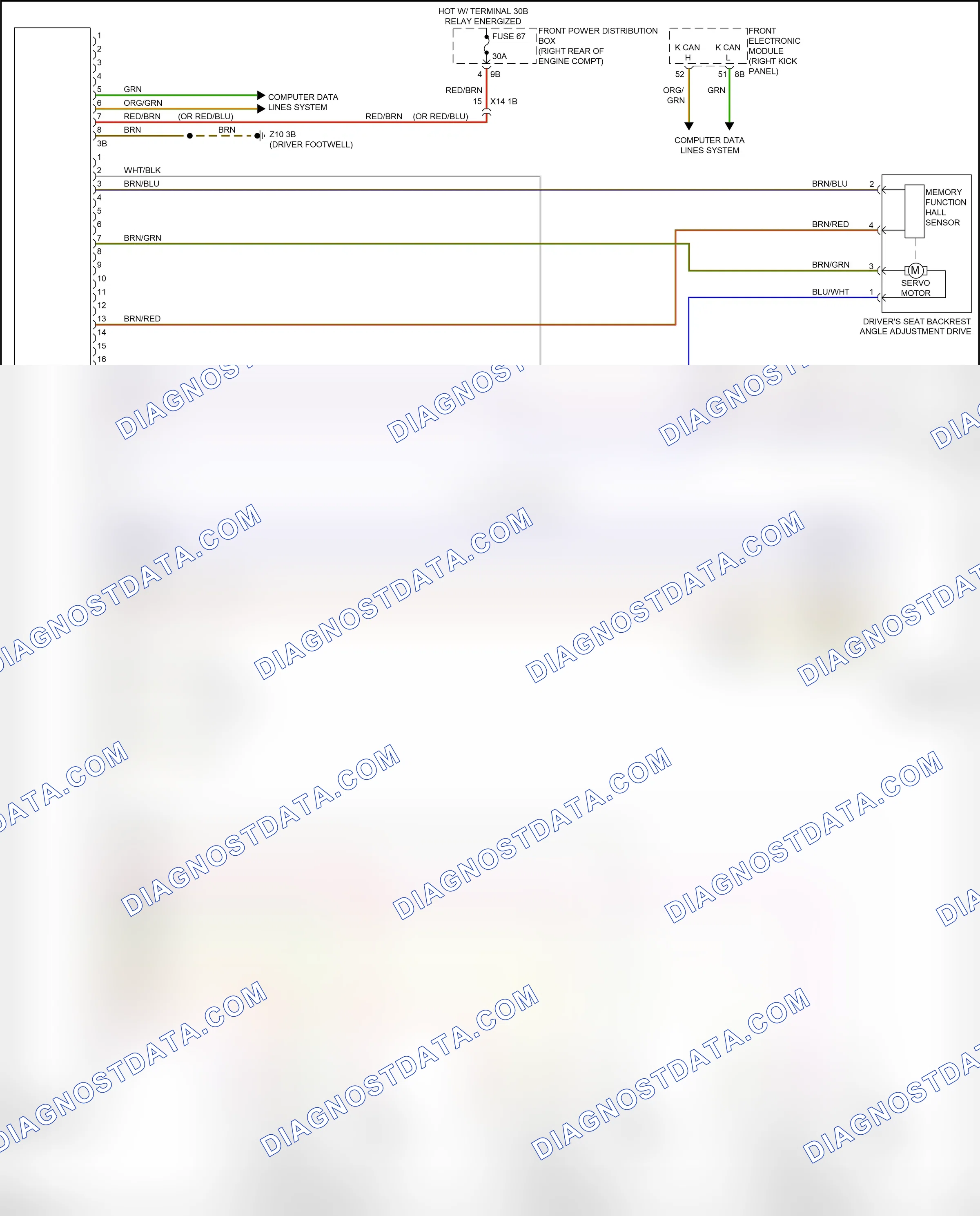 Memory systems — Driver"s memory seat circuit — Driver"s memory seat circuit. BMW M2 F87 facelift (2017-2021)