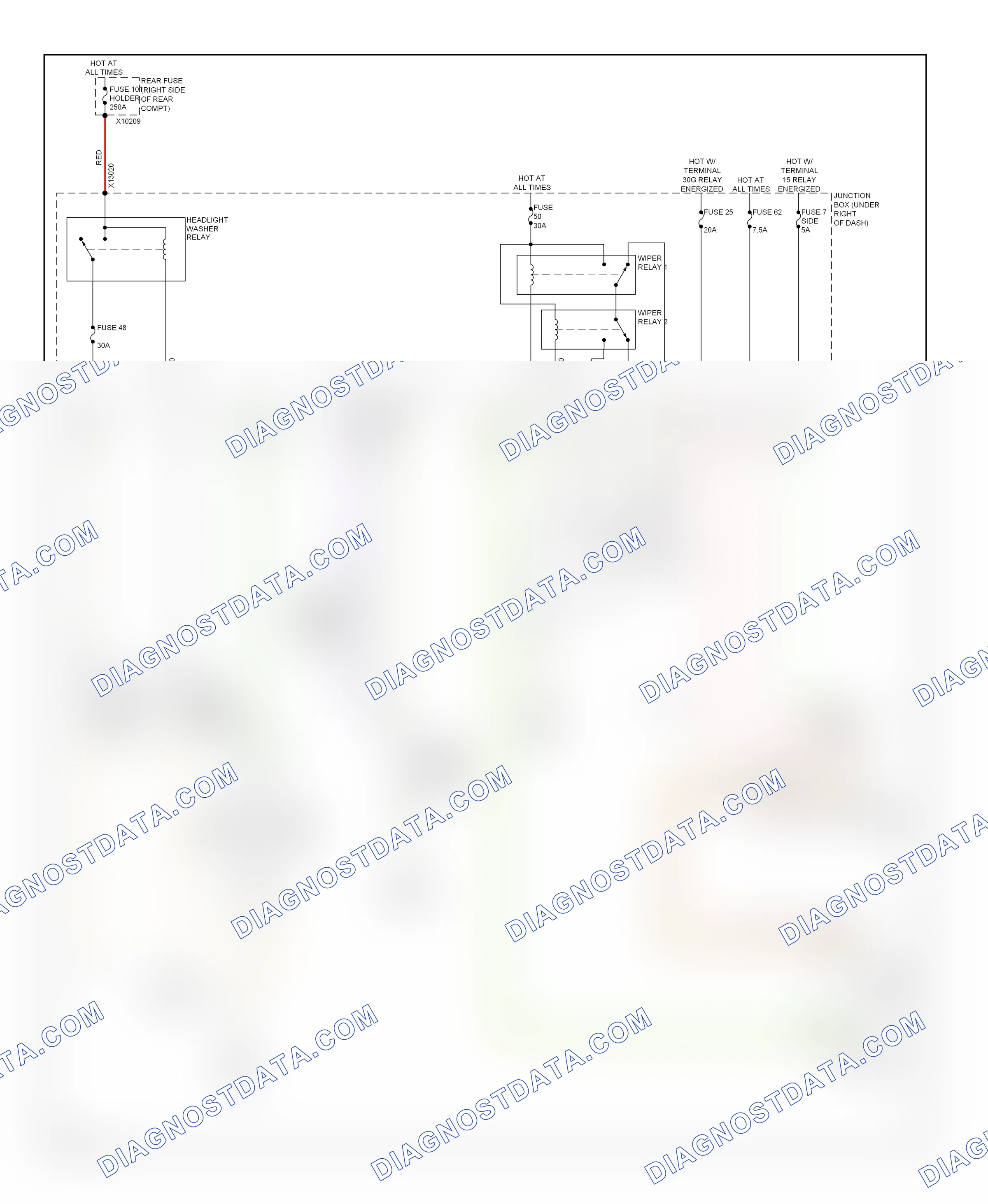 Wiper/washer — Wiper/washer circuit — Wiper/washer circuit. BMW M3 E90 (2007-2013)