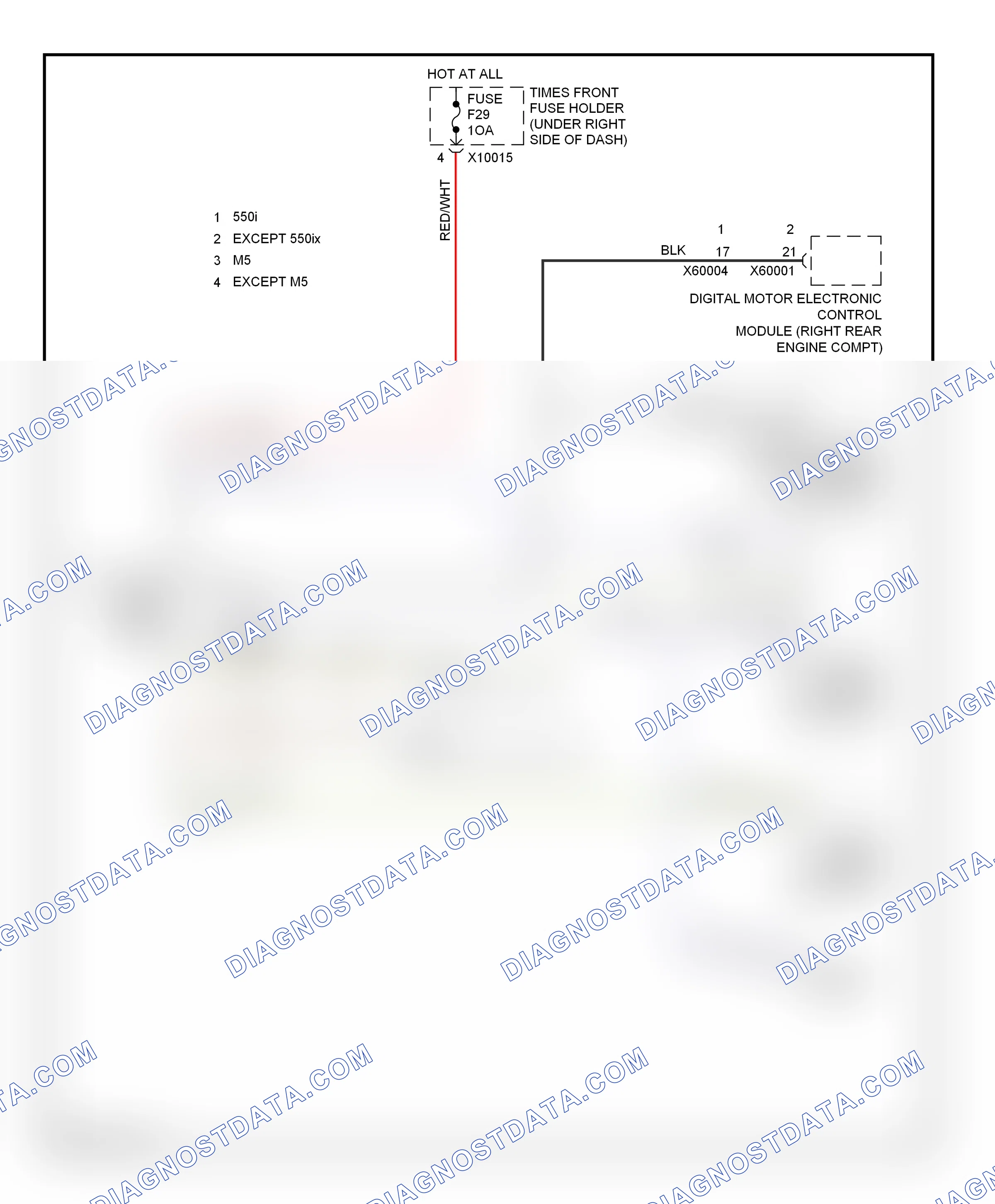 Computer data lines — Data link connector circuit — Data link connector circuit. BMW M5 E60/E61 (2004-2010)