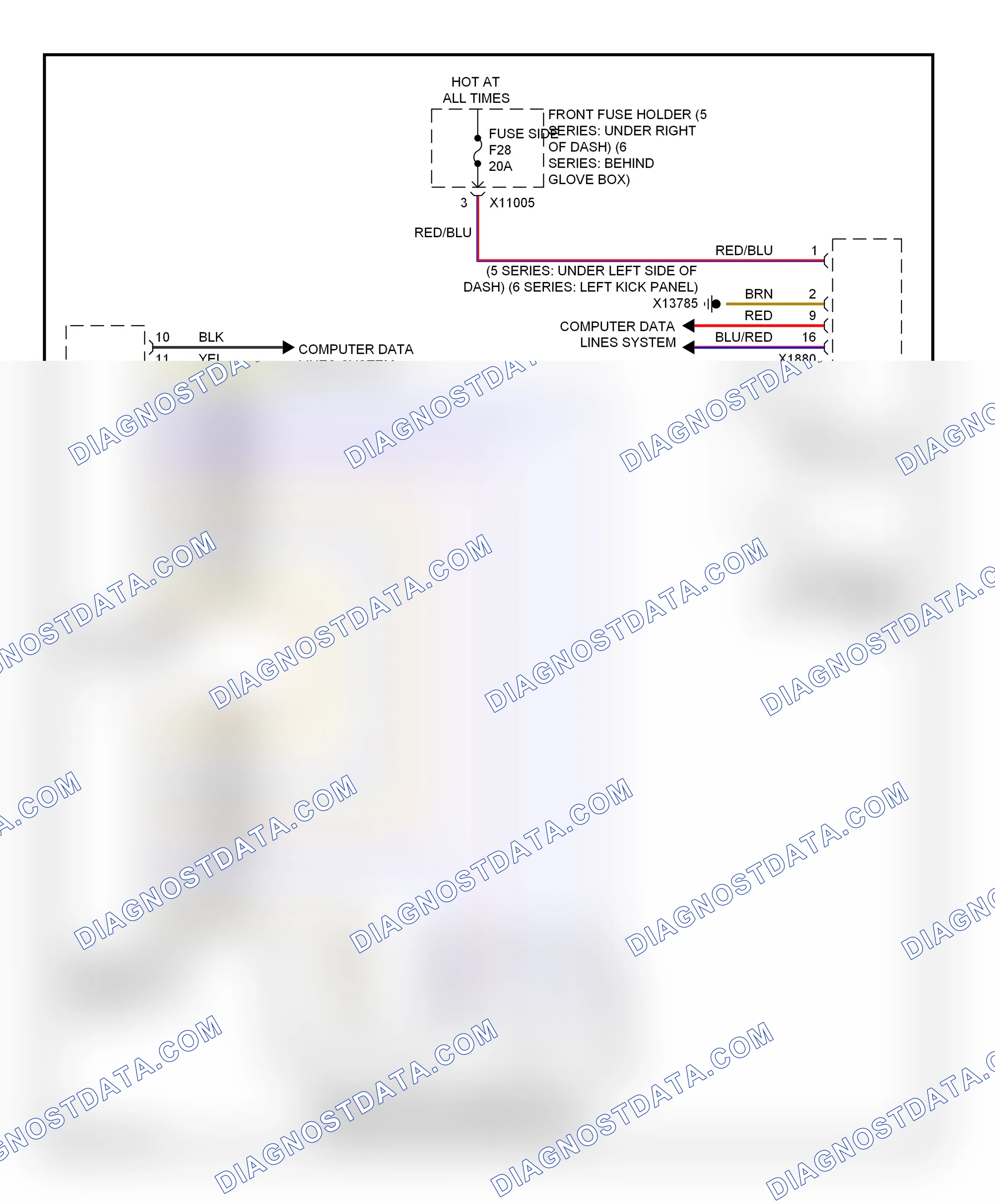 Memory systems — Steering column memory circuit — Steering column memory circuit. BMW M5 E60/E61 (2004-2010)