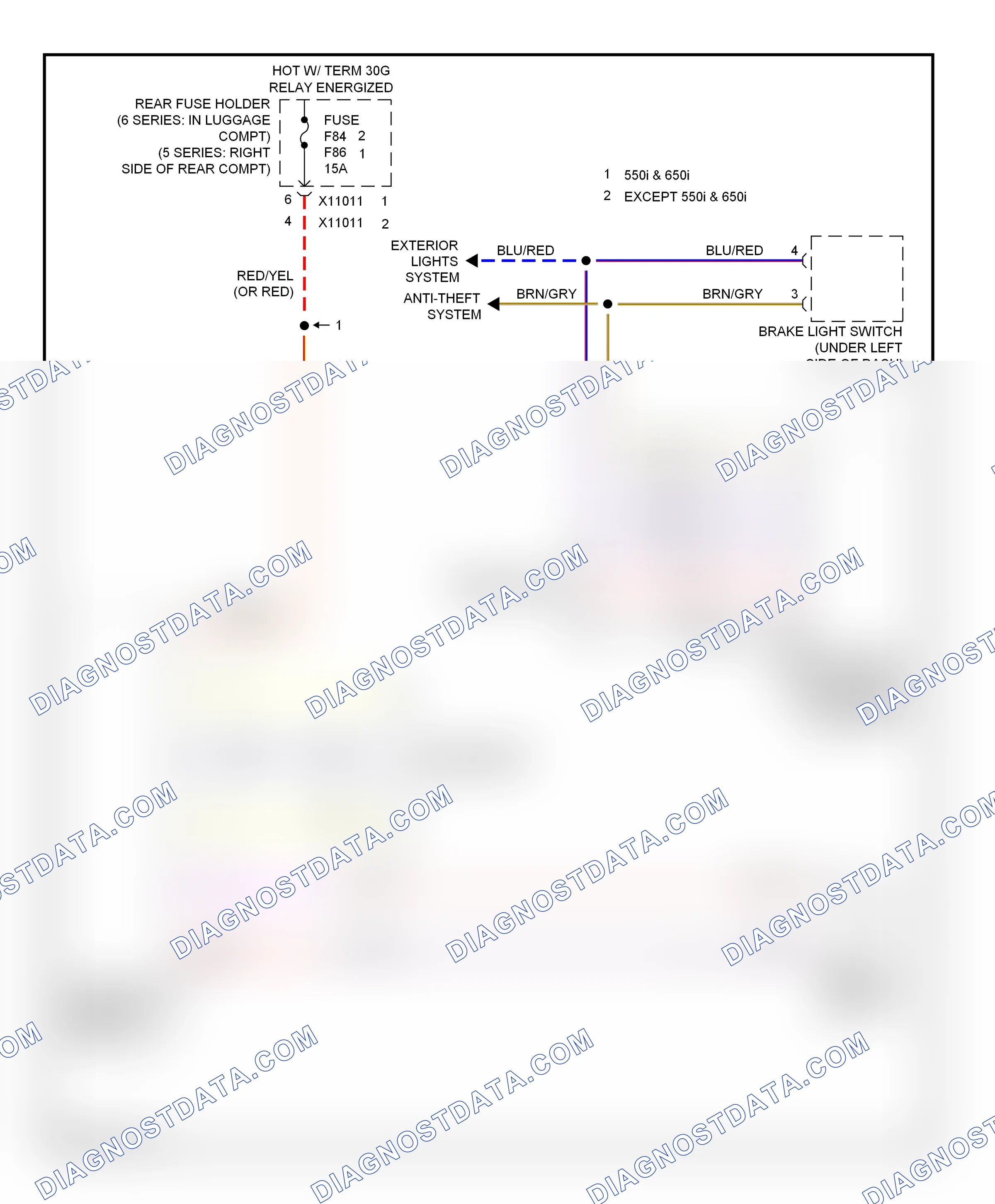 Shift interlock — A/t circuit — A/t circuit. BMW M5 E60/E61 (2004-2010)