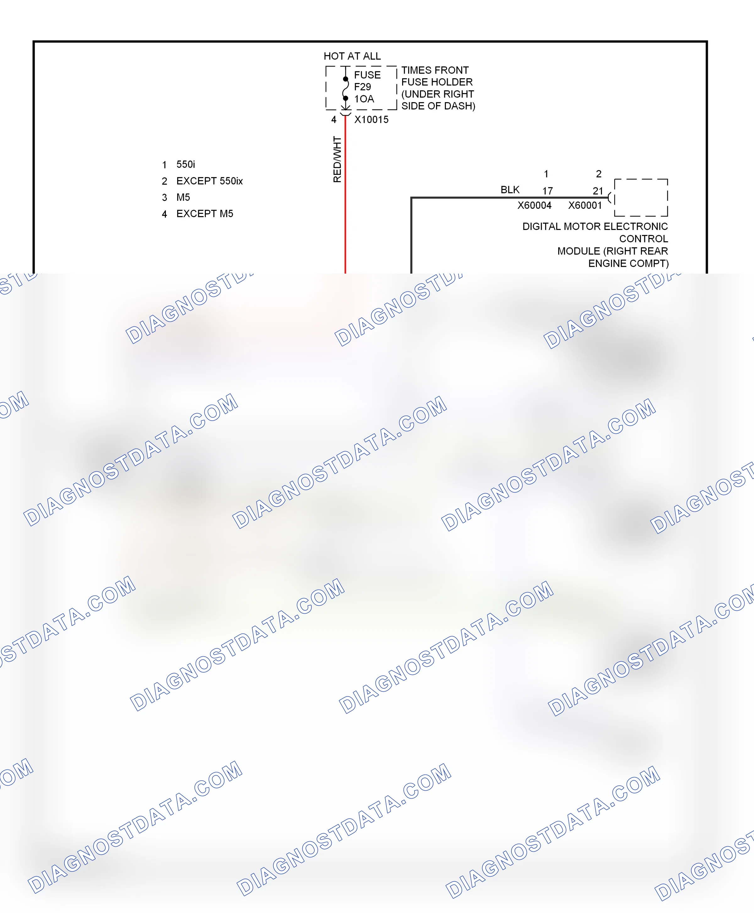 Computer data lines — Data link connector circuit — Data link connector circuit. BMW M6 E63/E64 (2005-2010)