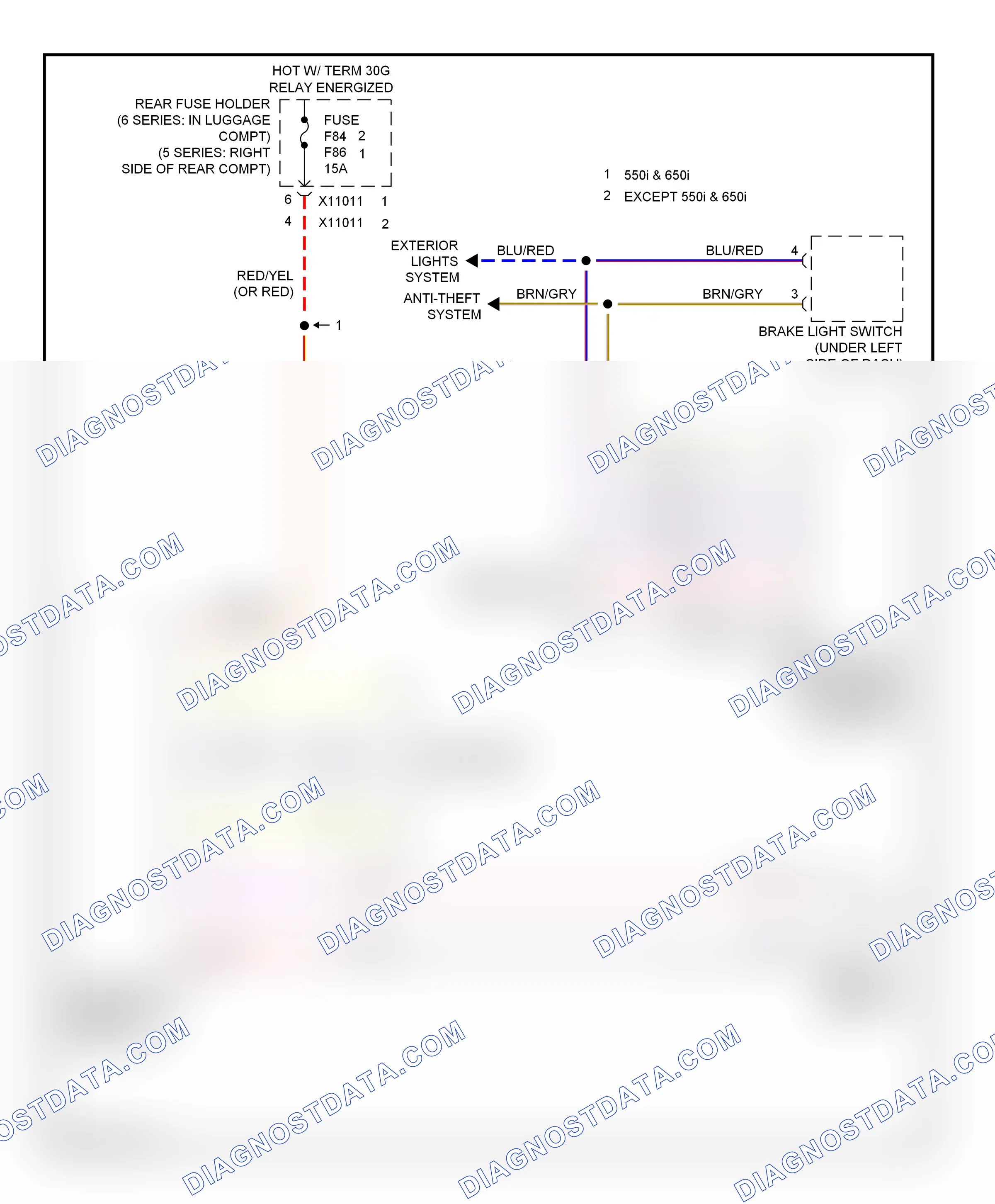 Shift interlock — A/t circuit — A/t circuit. BMW M6 E63/E64 (2005-2010)