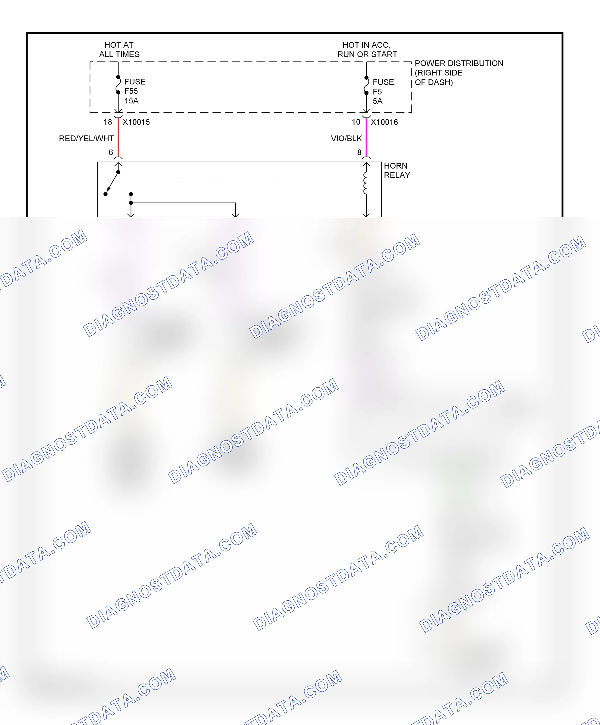 Horn — Horn circuit — Horn circuit. BMW X3 E83 (2003-2006)