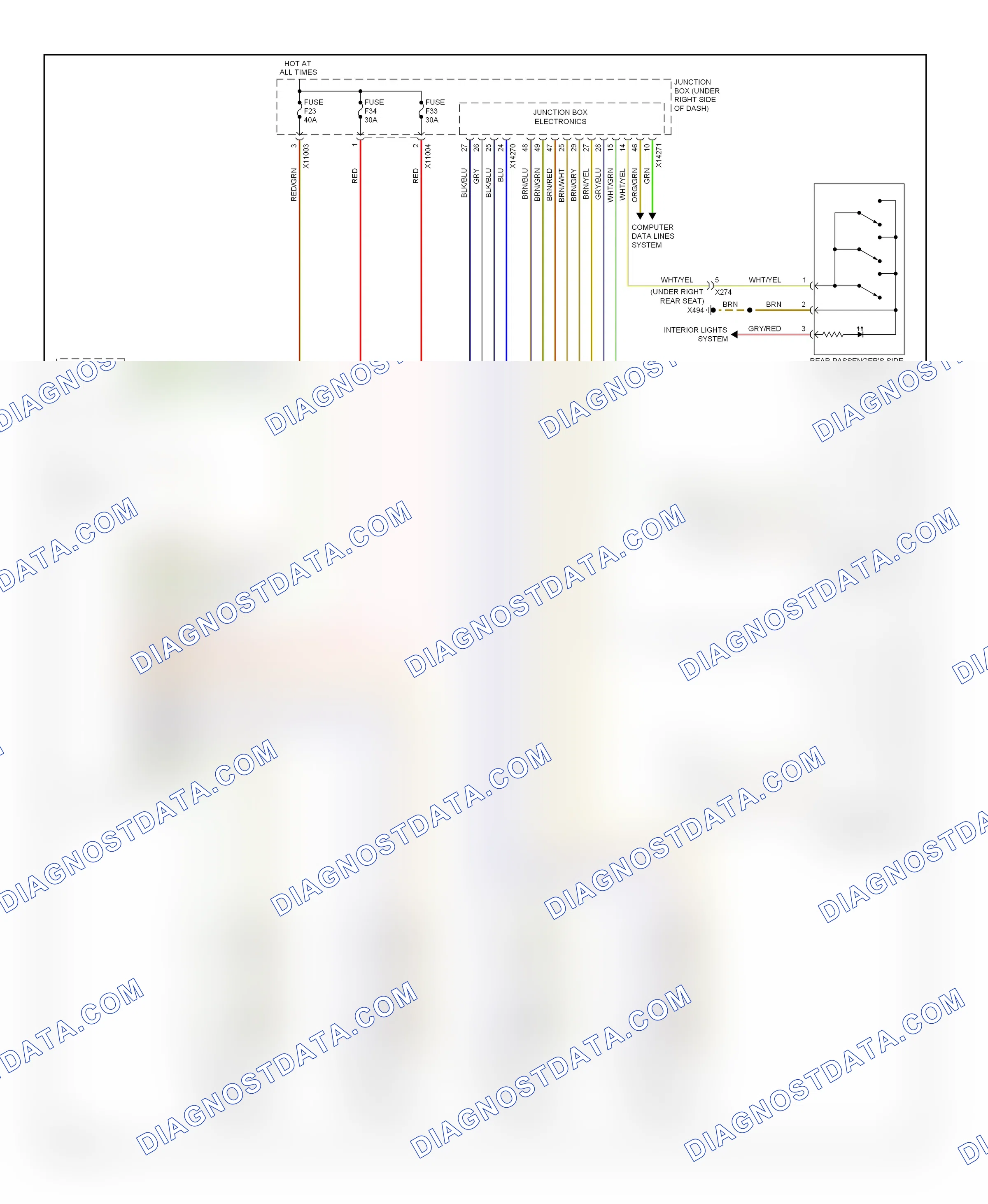 Power windows — Power windows circuit — Power windows circuit. BMW X6 E71 (2007-2012)