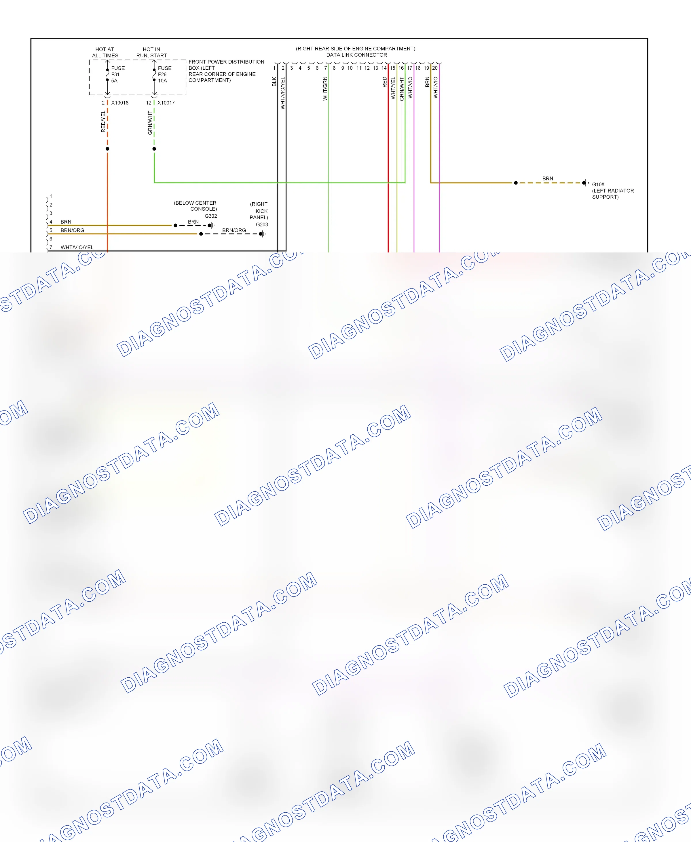 Computer data lines — Computer data lines circuit — Computer data lines circuit. BMW Z3 E36 facelift (2000-2002)