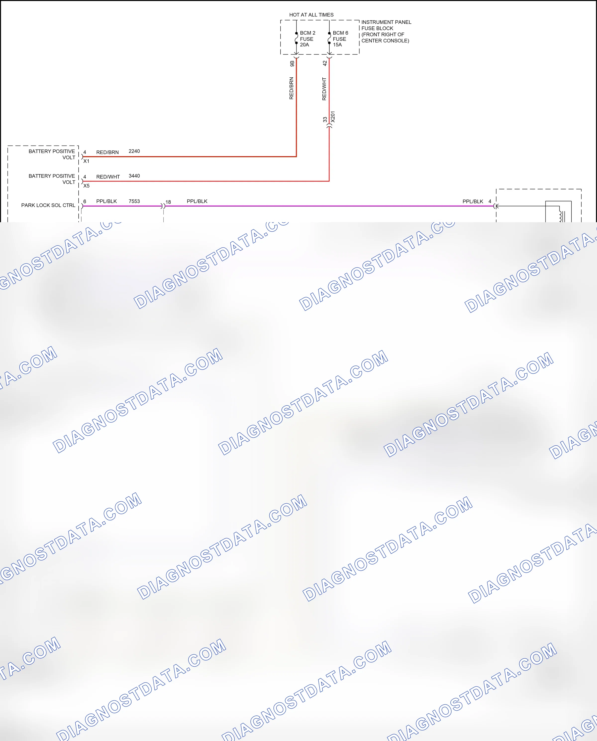 Shift interlock — Shift interlock circuit — Shift interlock circuit. Buick Enclave II (2017-2021)