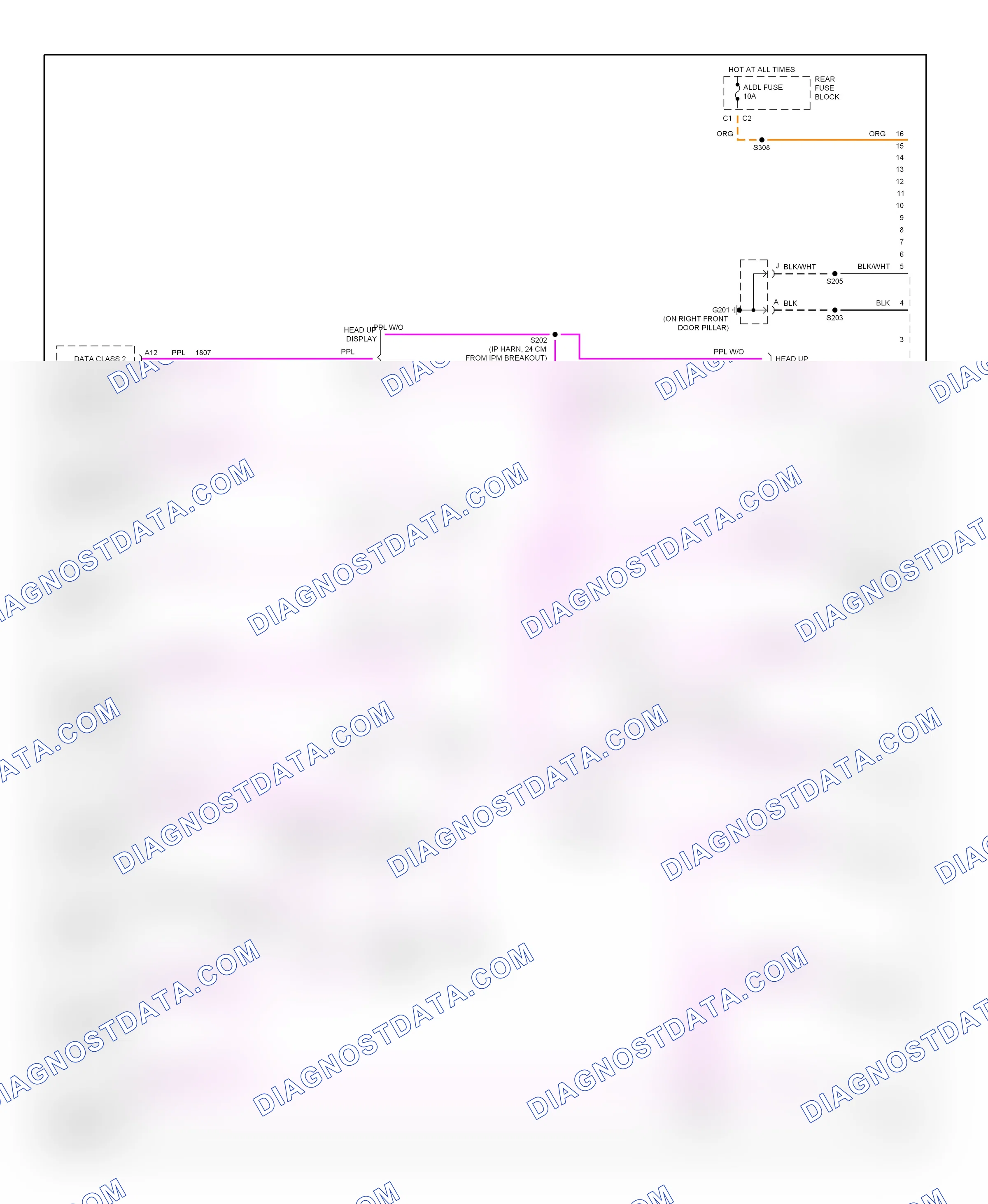 Computer data lines — Computer data lines circuit — Computer data lines circuit. Buick LeSabre VIII (2000-2005)