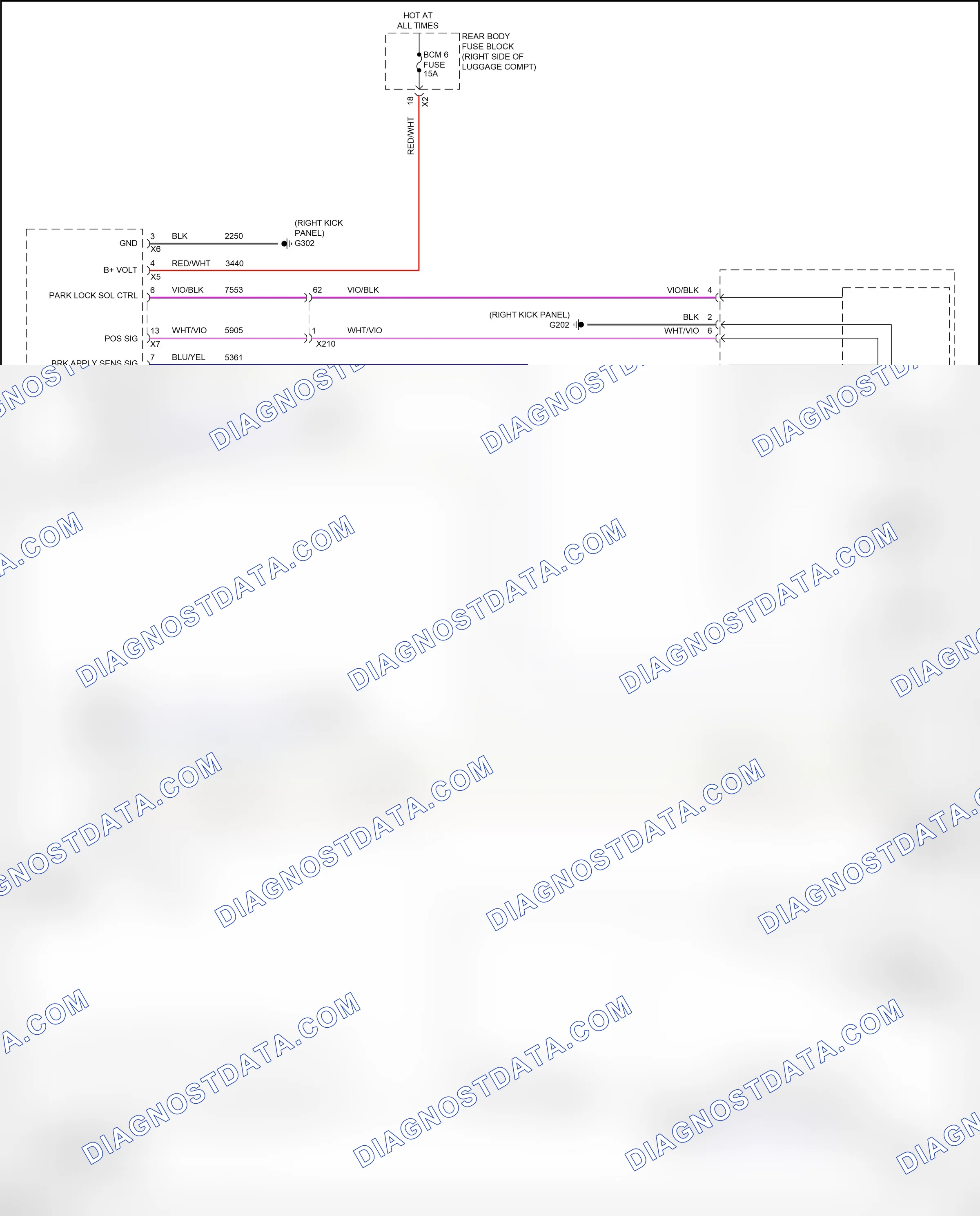 Shift interlock — Shift interlock circuit — Shift interlock circuit. Cadillac CT6 I (2016-2019)