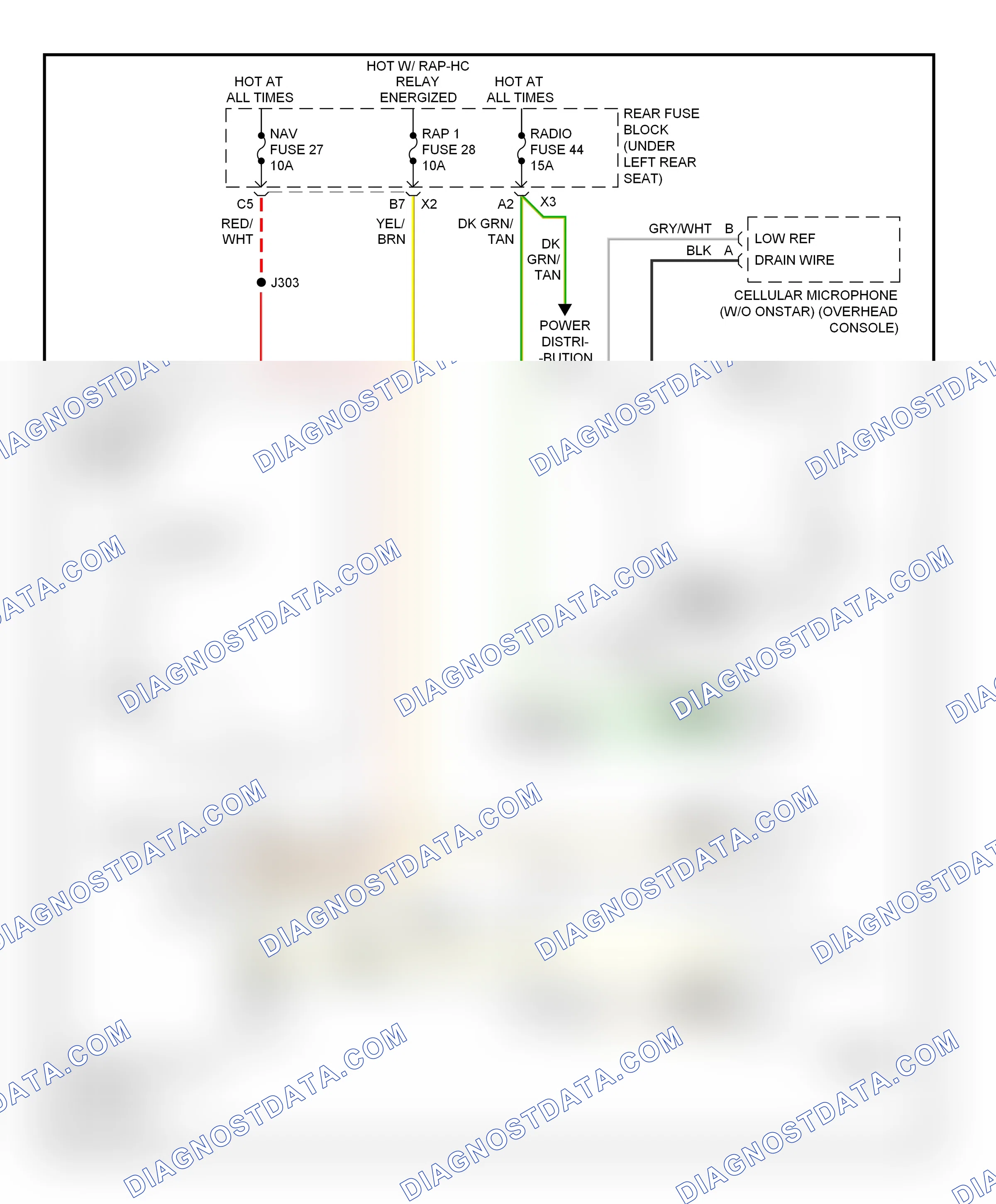 Navigation — Navigation circuit — Navigation circuit. Cadillac DTS I (2005-2011)