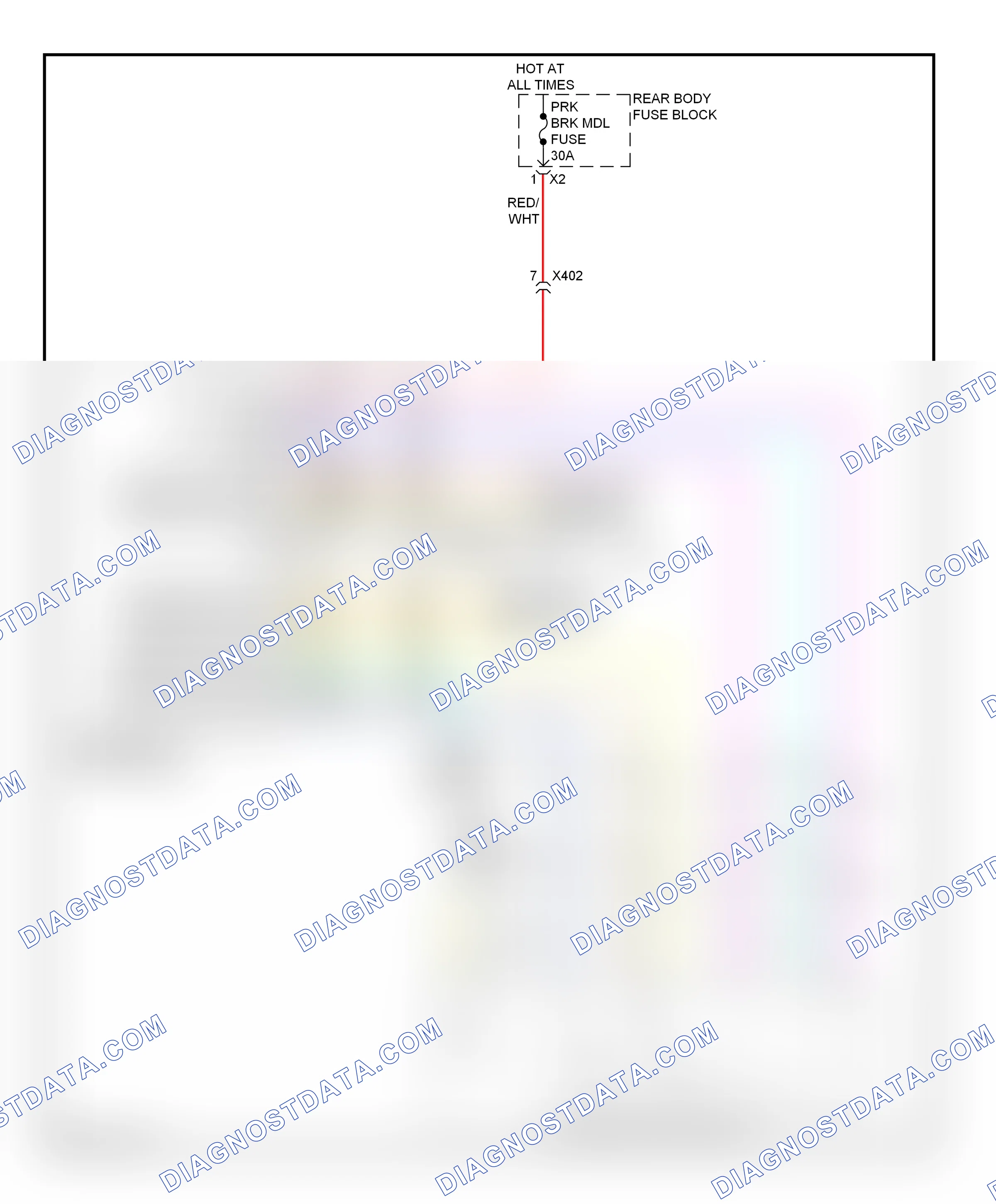 Shift interlock — Park brake system circuit — Park brake system circuit. Cadillac SRX II (2009-2012)
