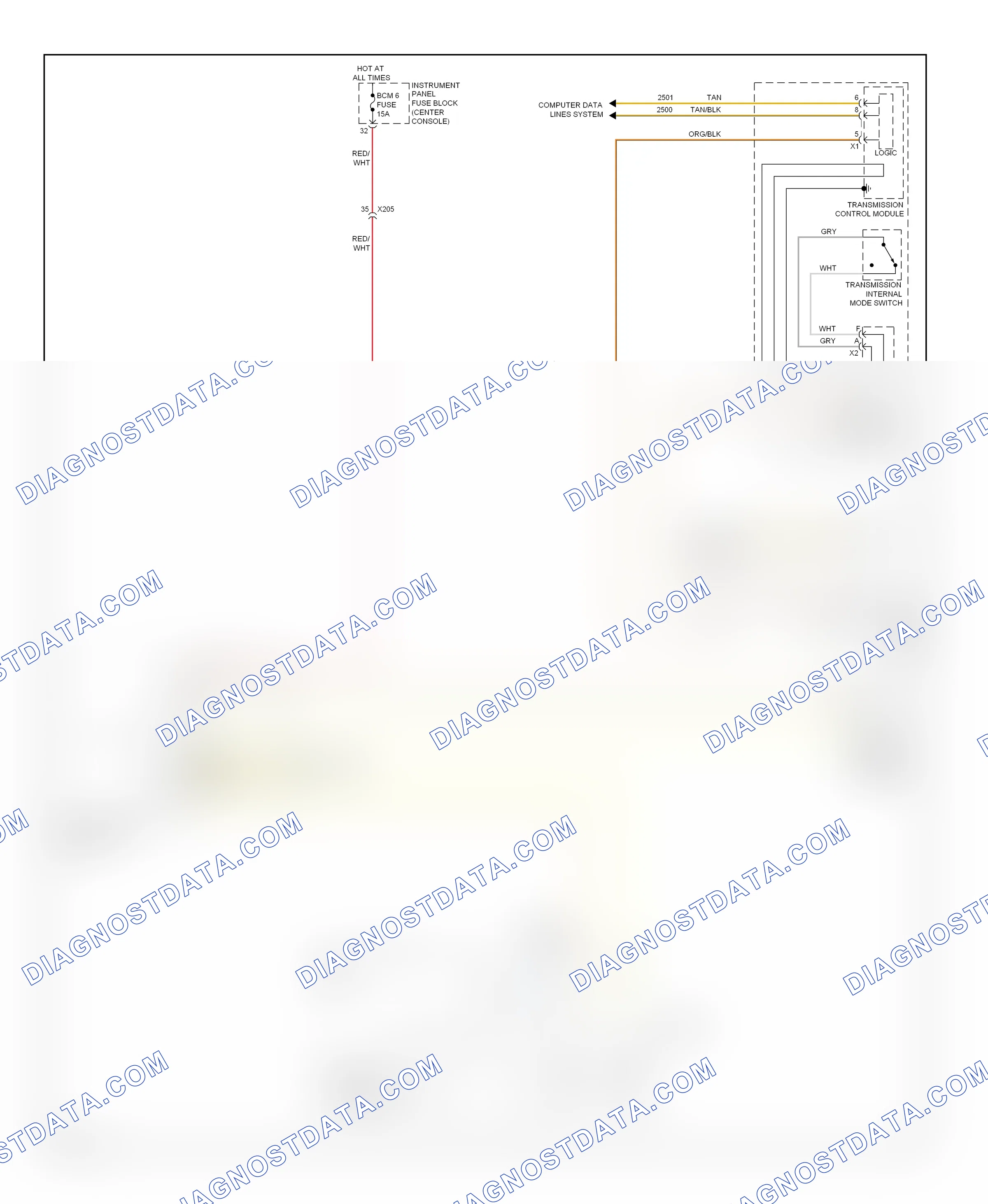 Shift interlock — Shift interlock circuit — Shift interlock circuit. Cadillac SRX II (2009-2012)