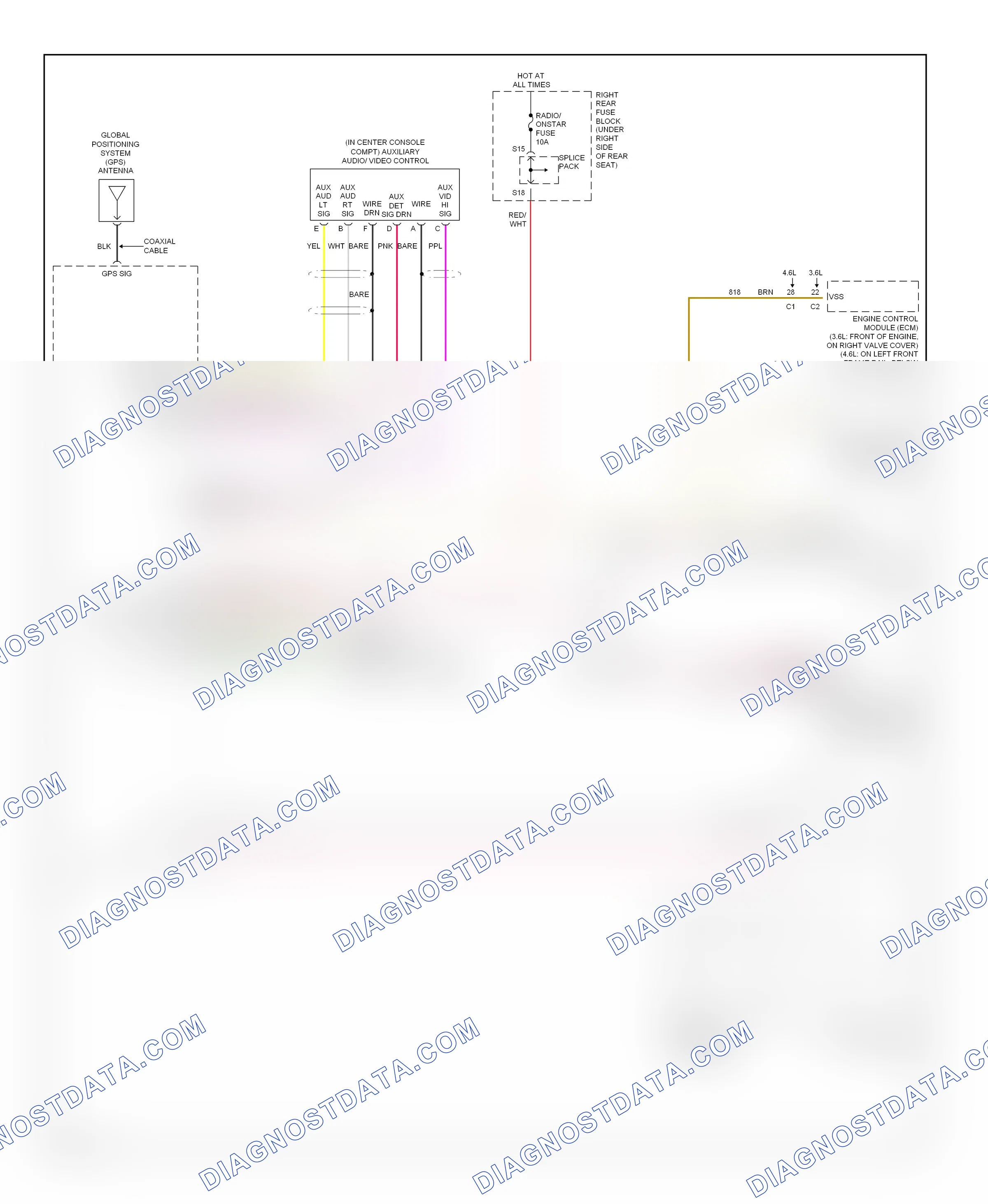 Navigation — Navigation circuit — Navigation circuit. Cadillac STS I (2004-2007)