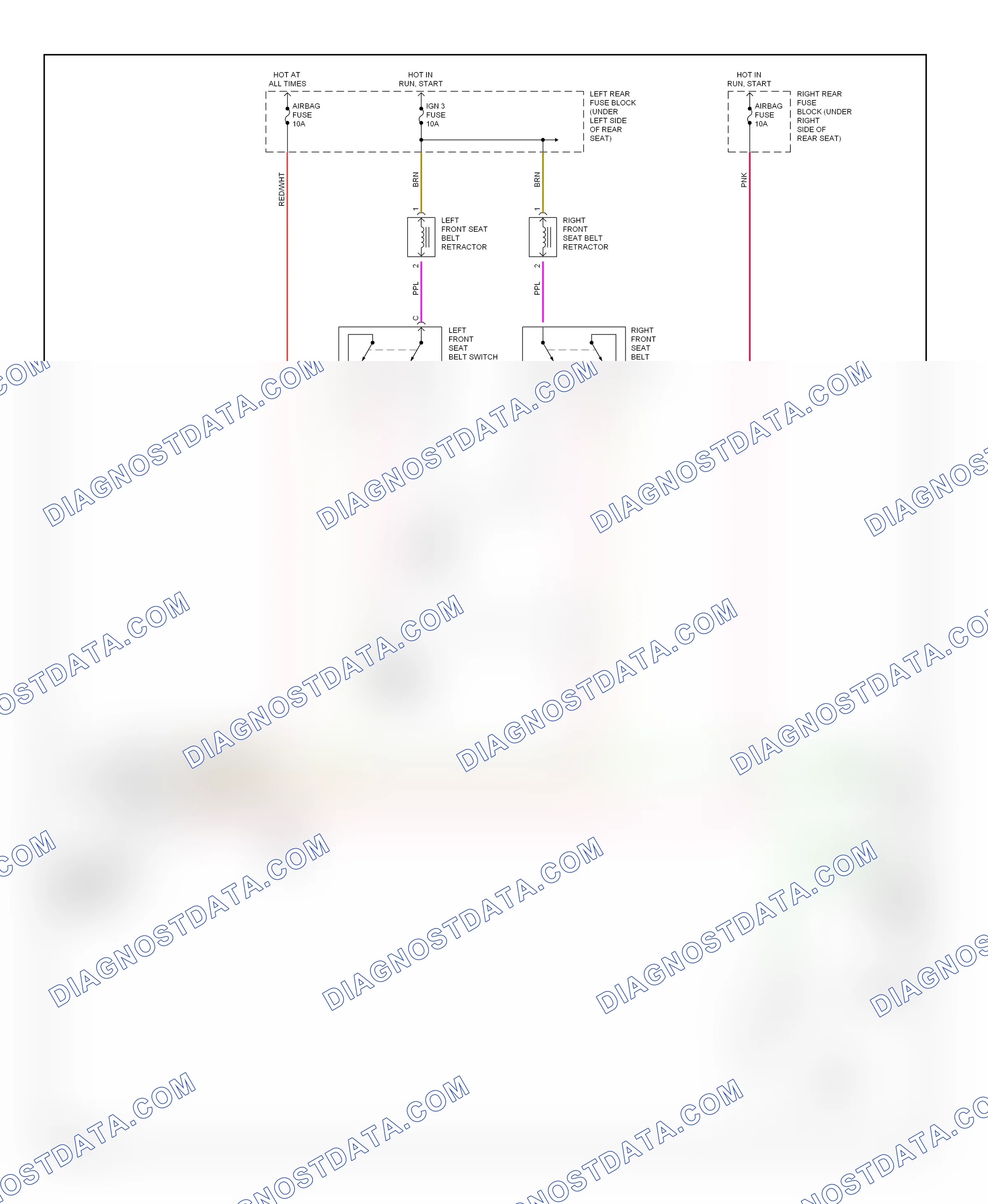 Passive restraints — Passive restraints circuit — Passive restraints circuit. Cadillac STS I (2004-2007)