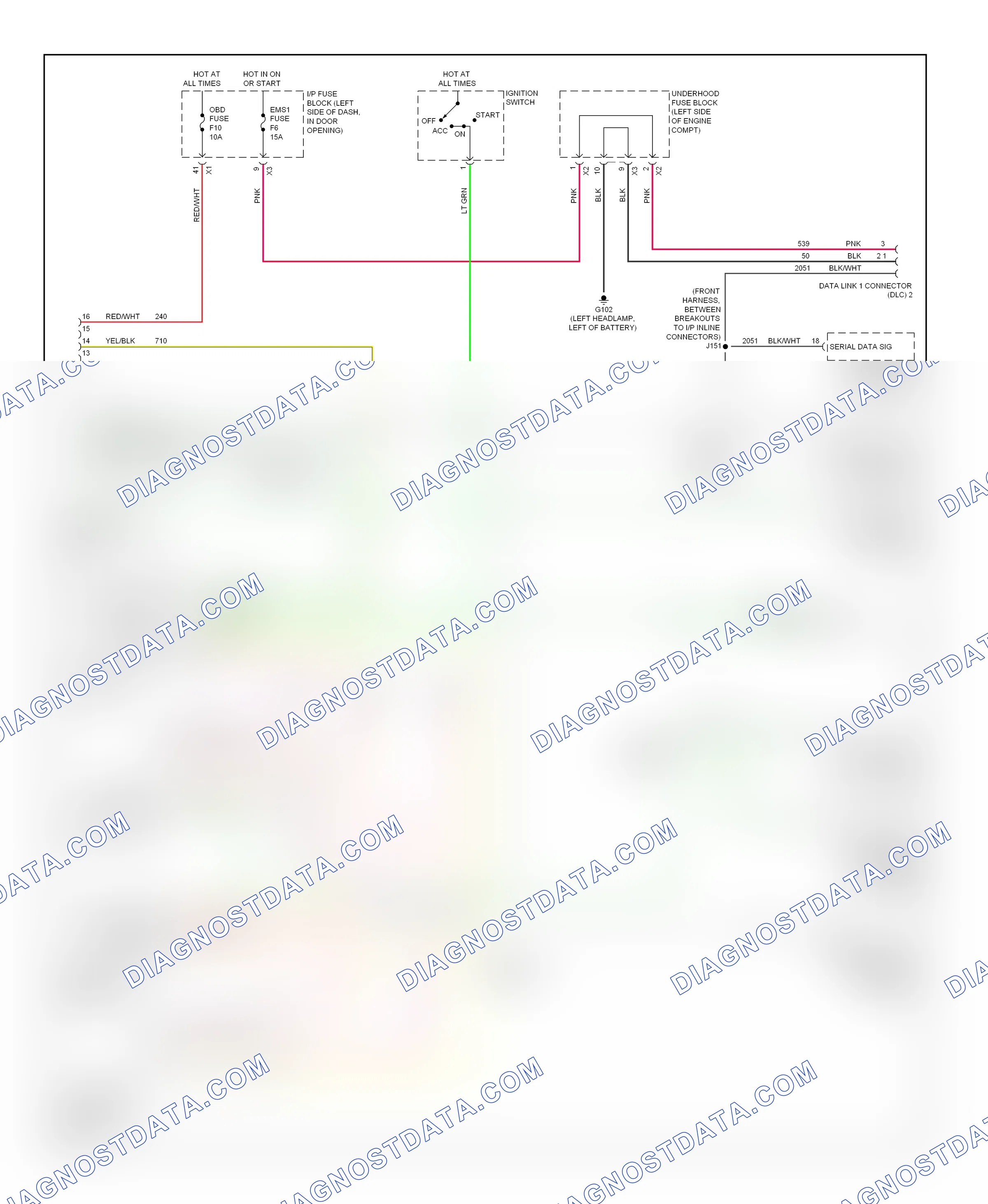 Computer data lines — Computer data lines circuit — Computer data lines circuit. Chevrolet Aveo I facelift (2006-2012)
