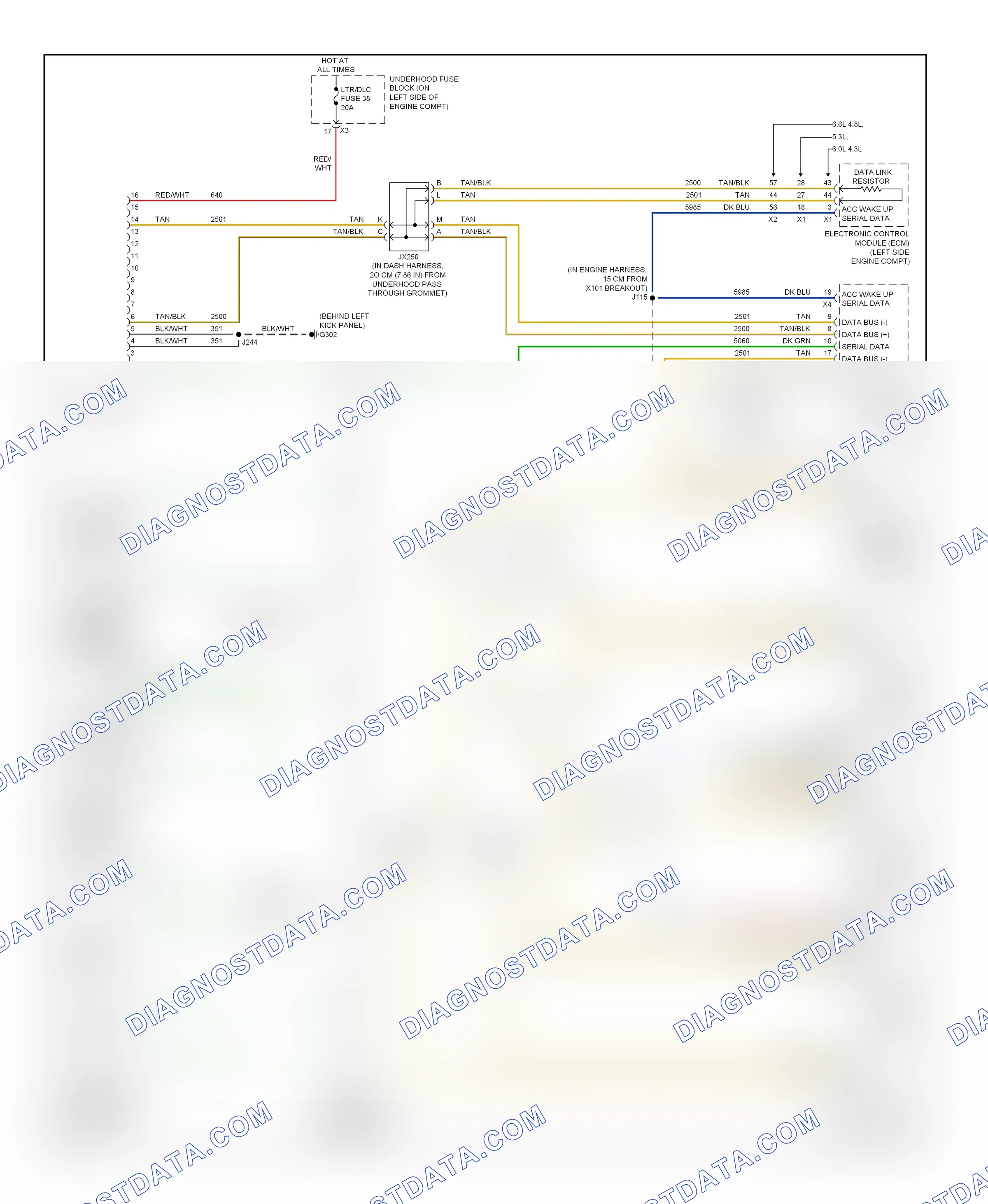 Computer data lines — Computer data lines circuit — Computer data lines circuit. Chevrolet Chevy Express G3500  (1996-2012)