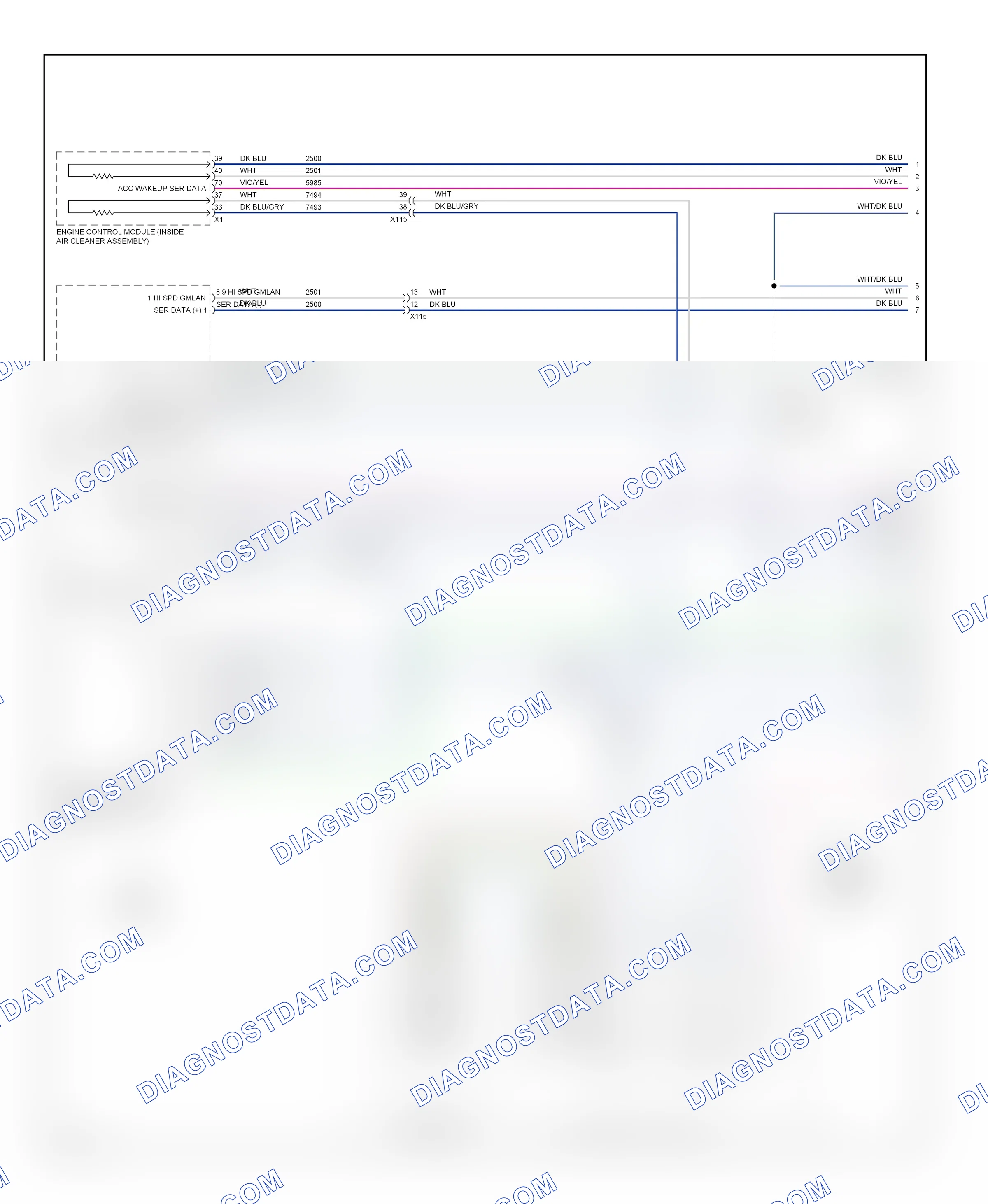 Computer data lines — Computer data lines circuit — Computer data lines circuit (1 of 6). Chevrolet Impala IX (2006-2016)