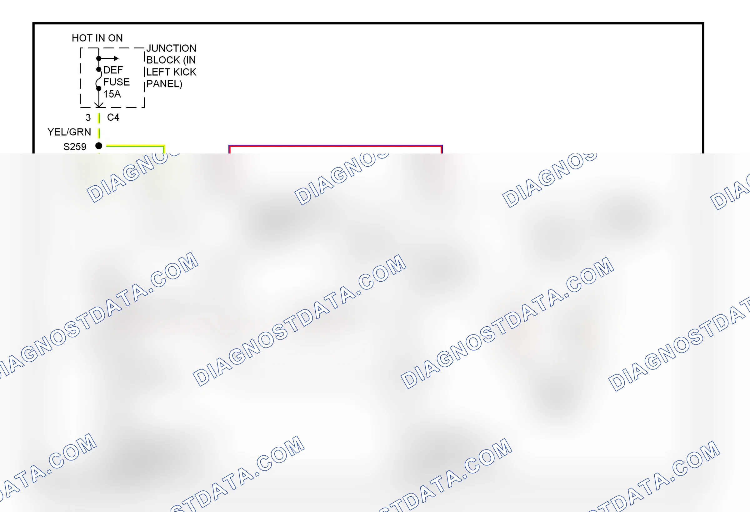 Defoggers — Defogger circuit — Defogger circuit. Chevrolet Tracker II (1998-2004)