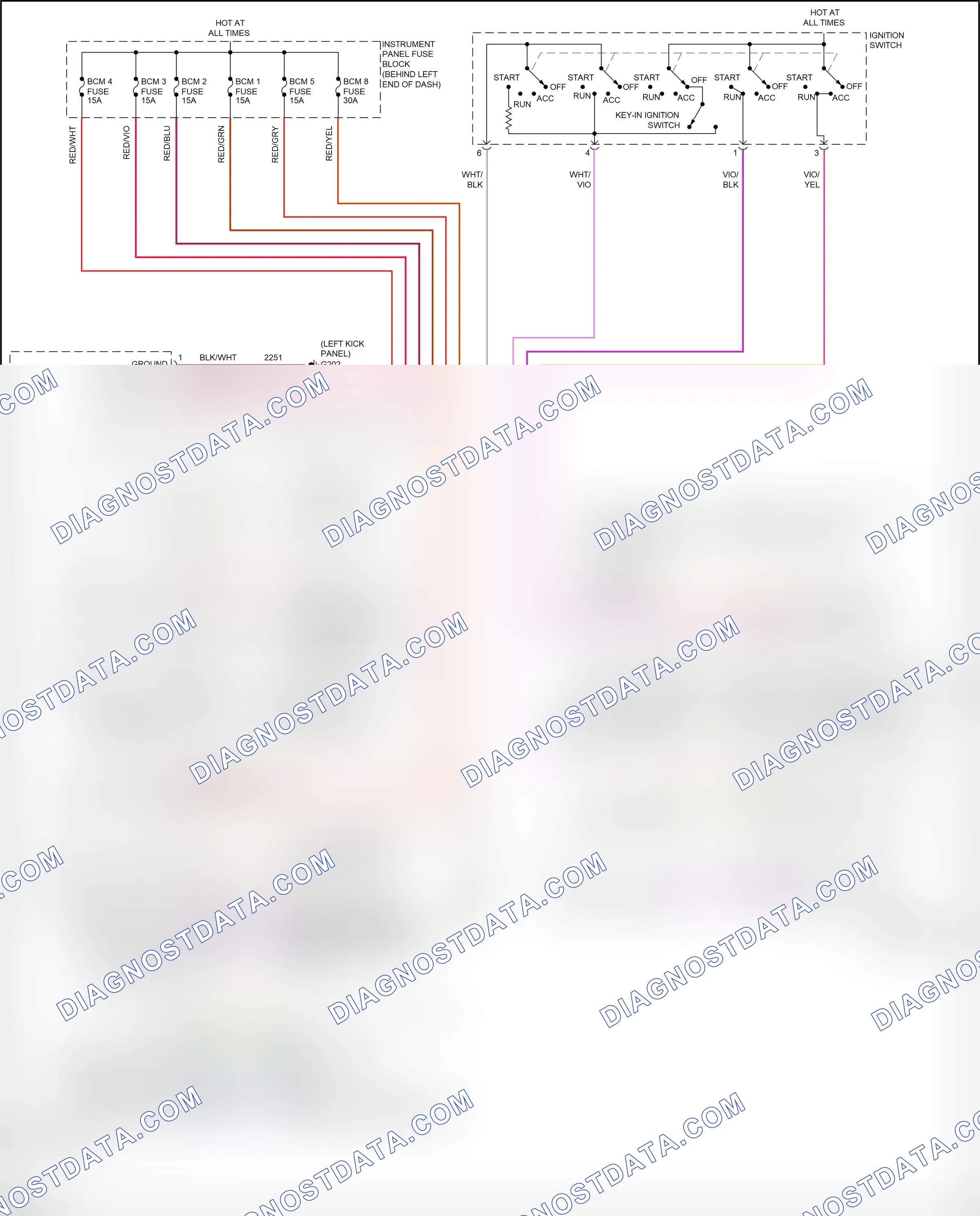Body control modules — Body control modules circuit — Body control modules circuit (1 of 2). Chevrolet Tracker III (2013-2017)
